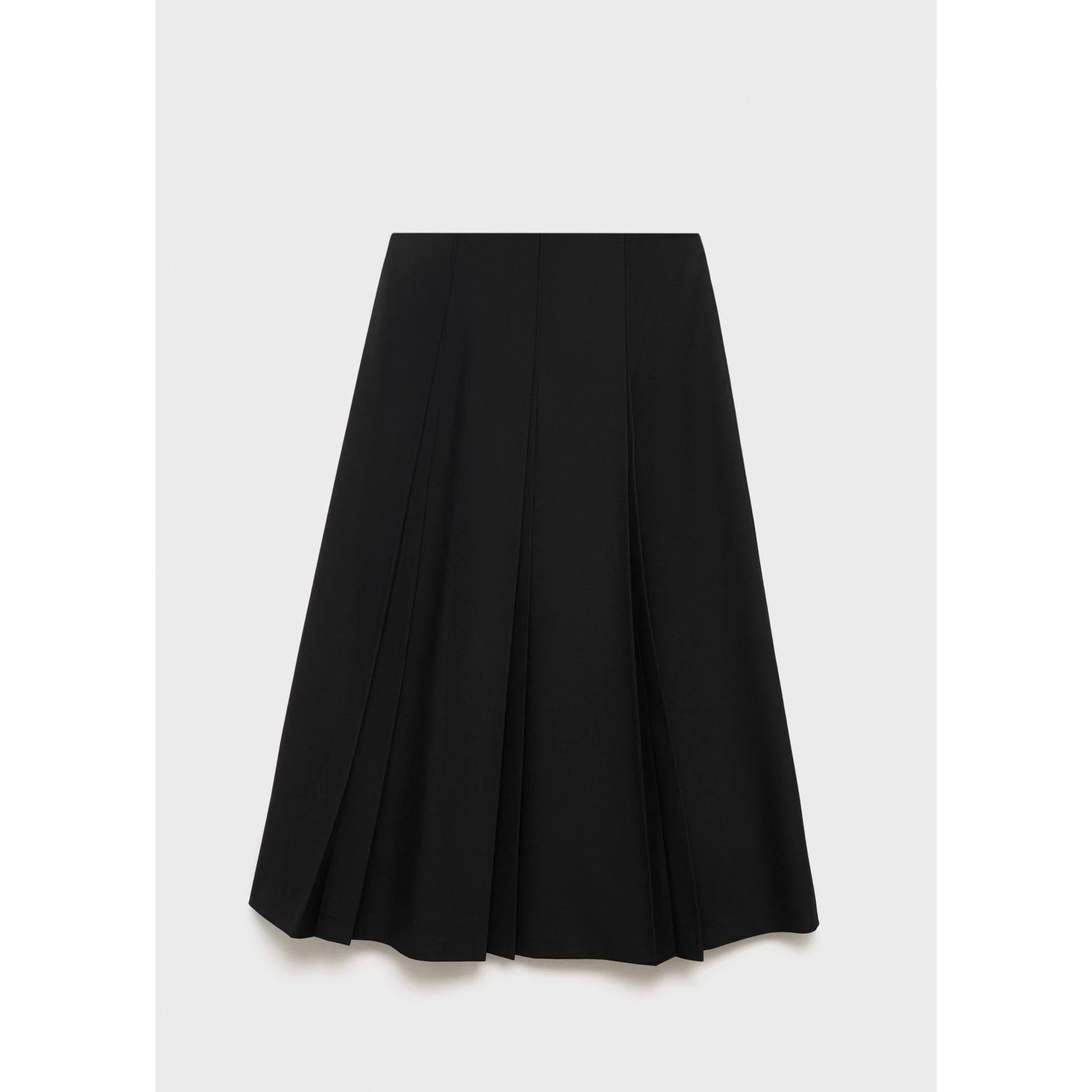 Pleated Midi-Skirt - Black - Image 2