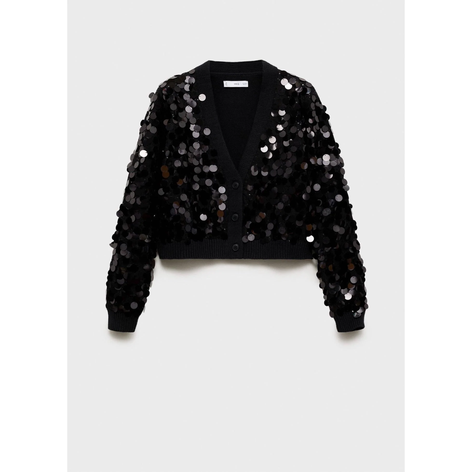 Cardigan Maille Sequins - Black - Image 2