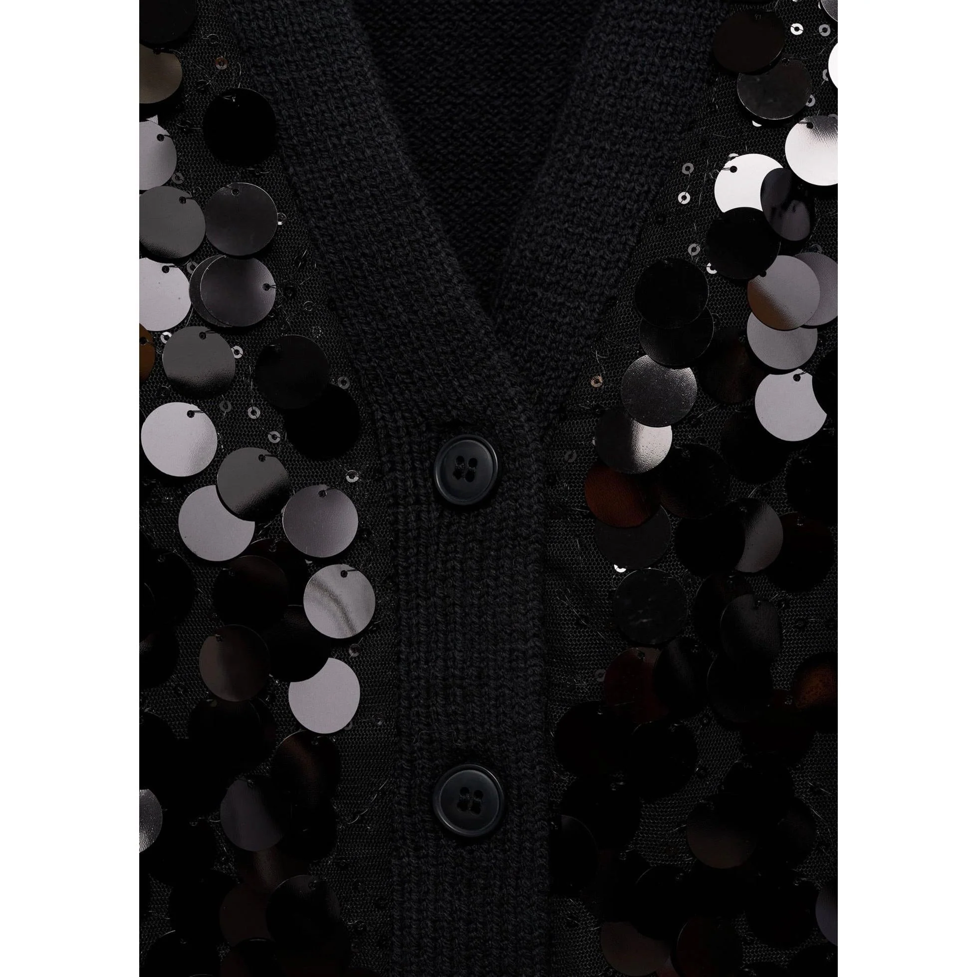 Cardigan Maille Sequins - Black - Image 6