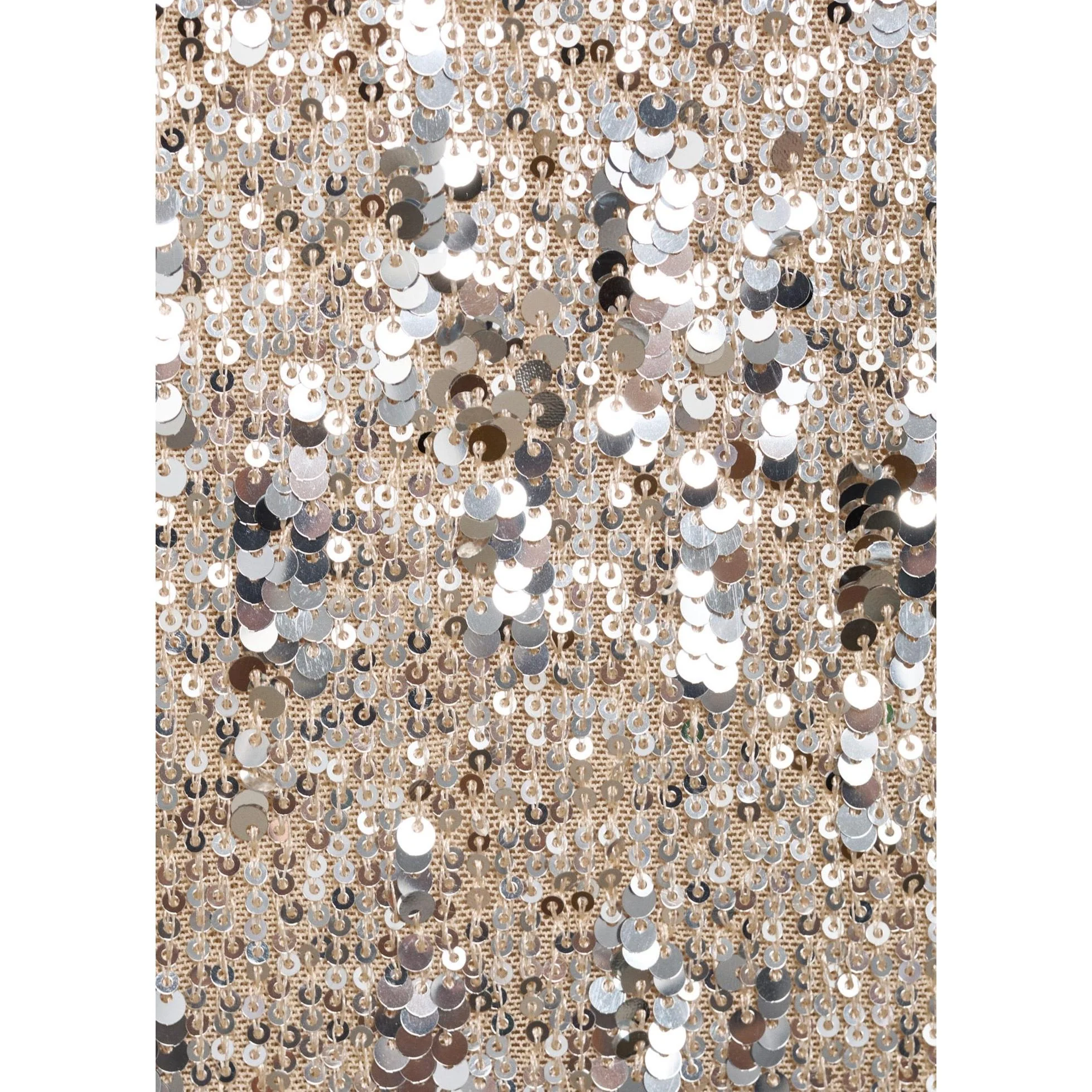 Robe Paillettes Épaulettes - Silver - Image 6