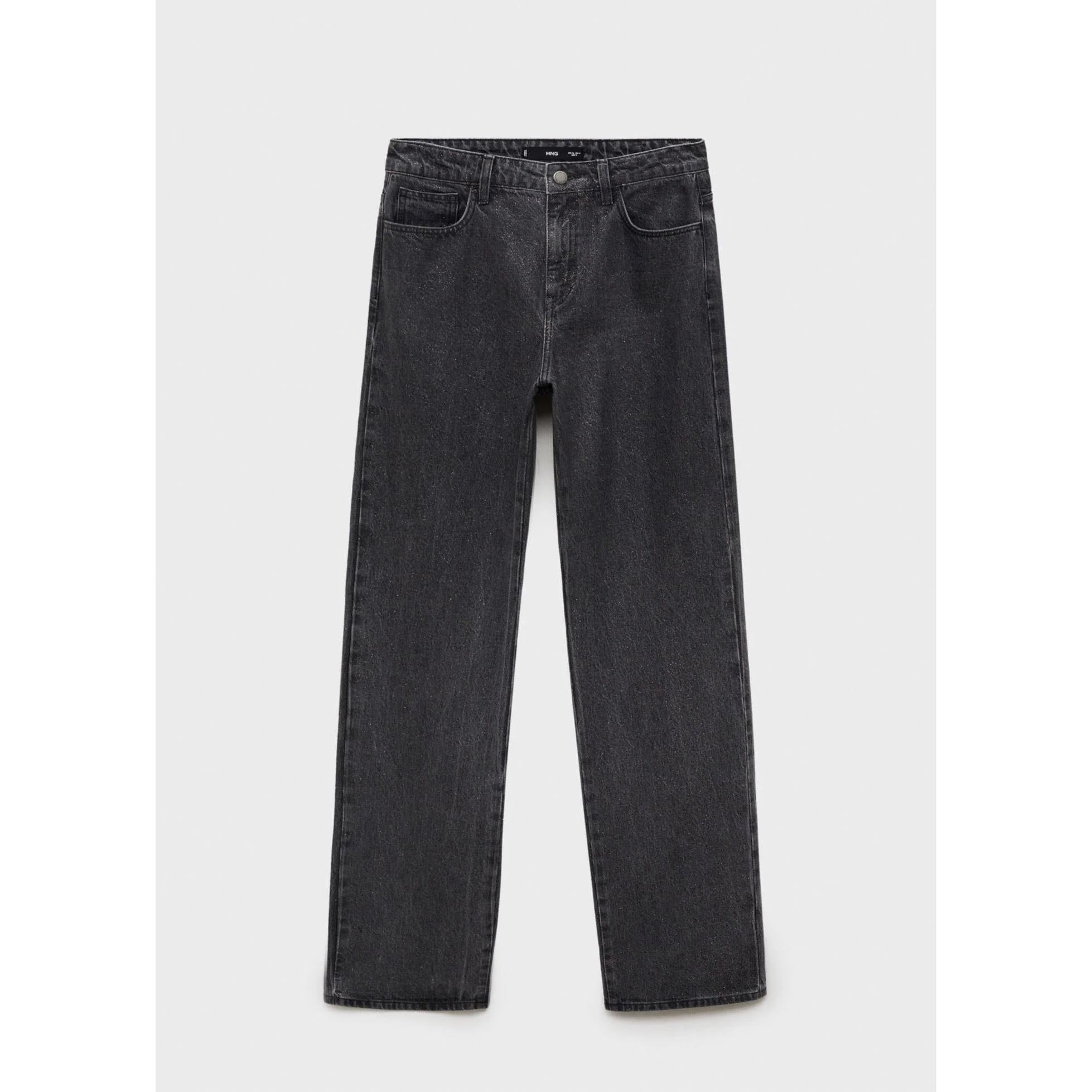 Jean Droit Brillant - Black Denim - Image 2