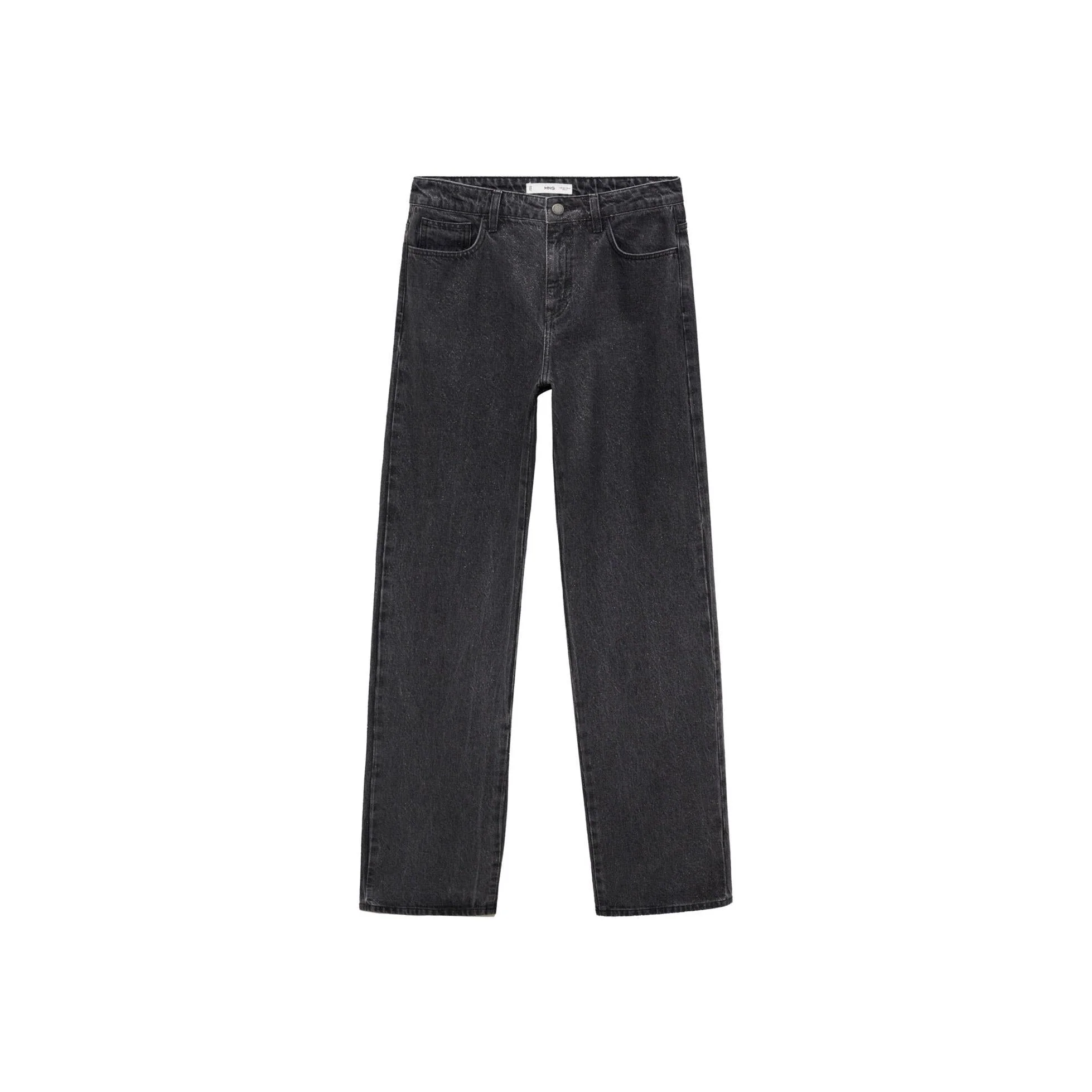 Jean Droit Brillant - Black Denim - Image 3