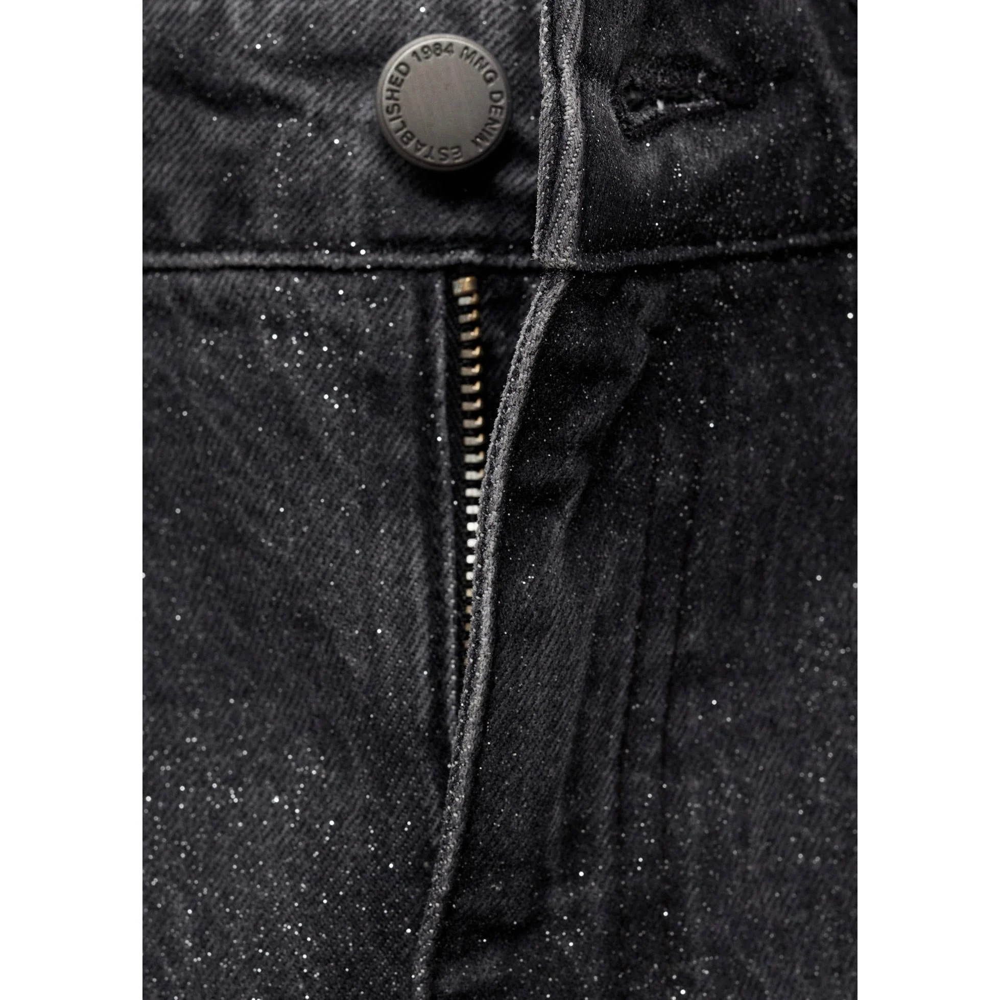 Jean Droit Brillant - Black Denim - Image 6