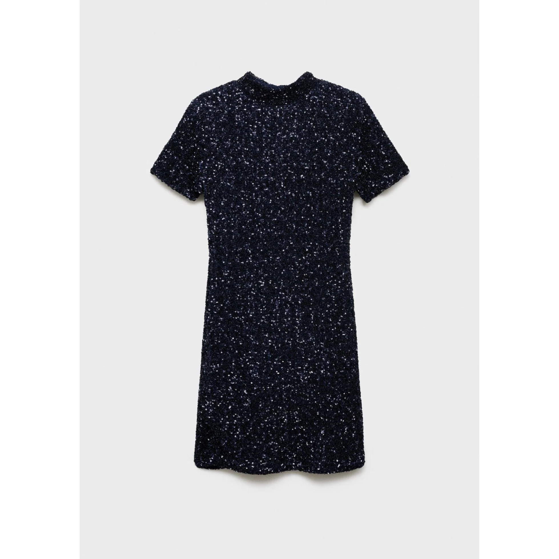 Robe Paillettes Manches Courtes - Night Blue - Image 2