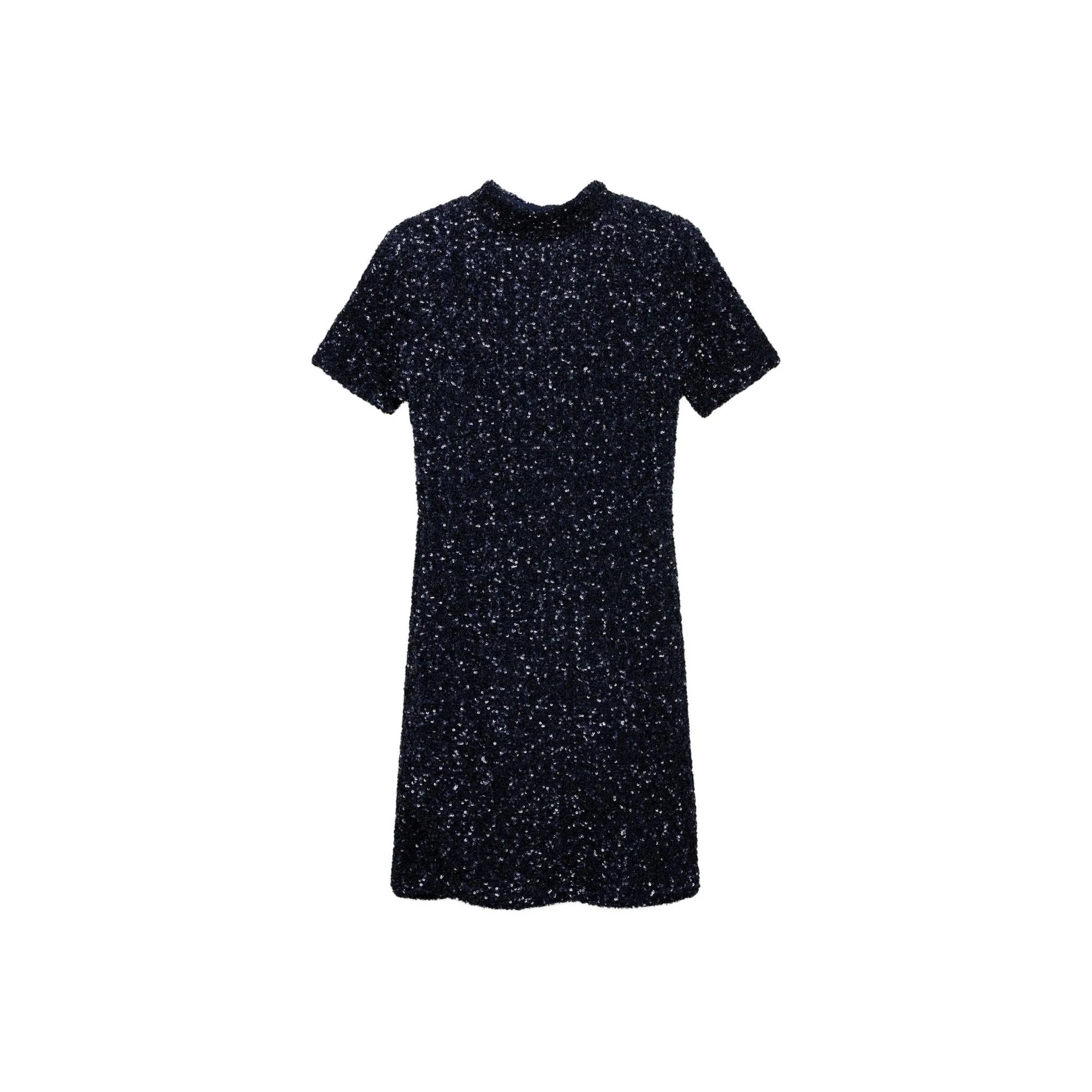Robe Paillettes Manches Courtes - Night Blue - Image 3