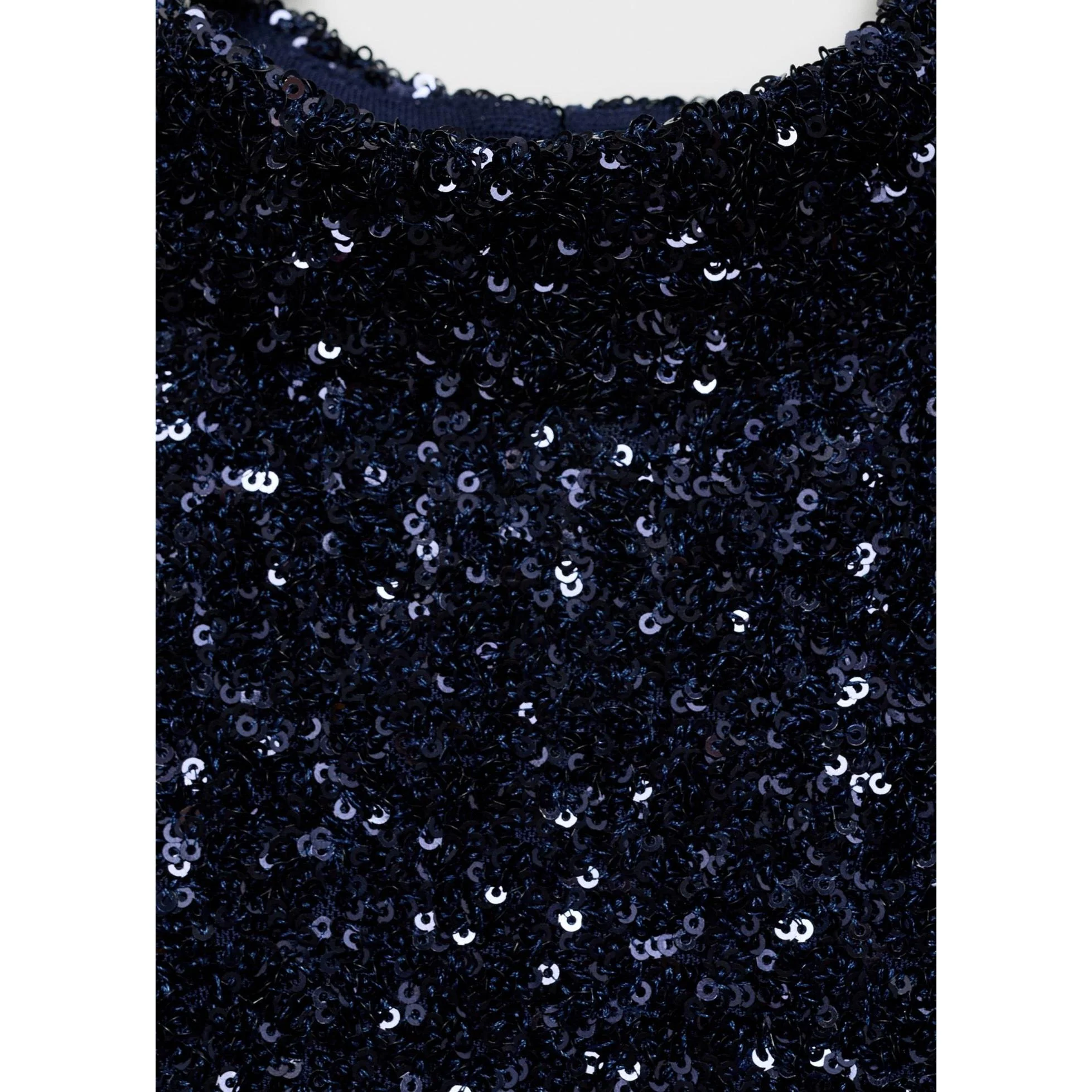Robe Paillettes Manches Courtes - Night Blue - Image 5