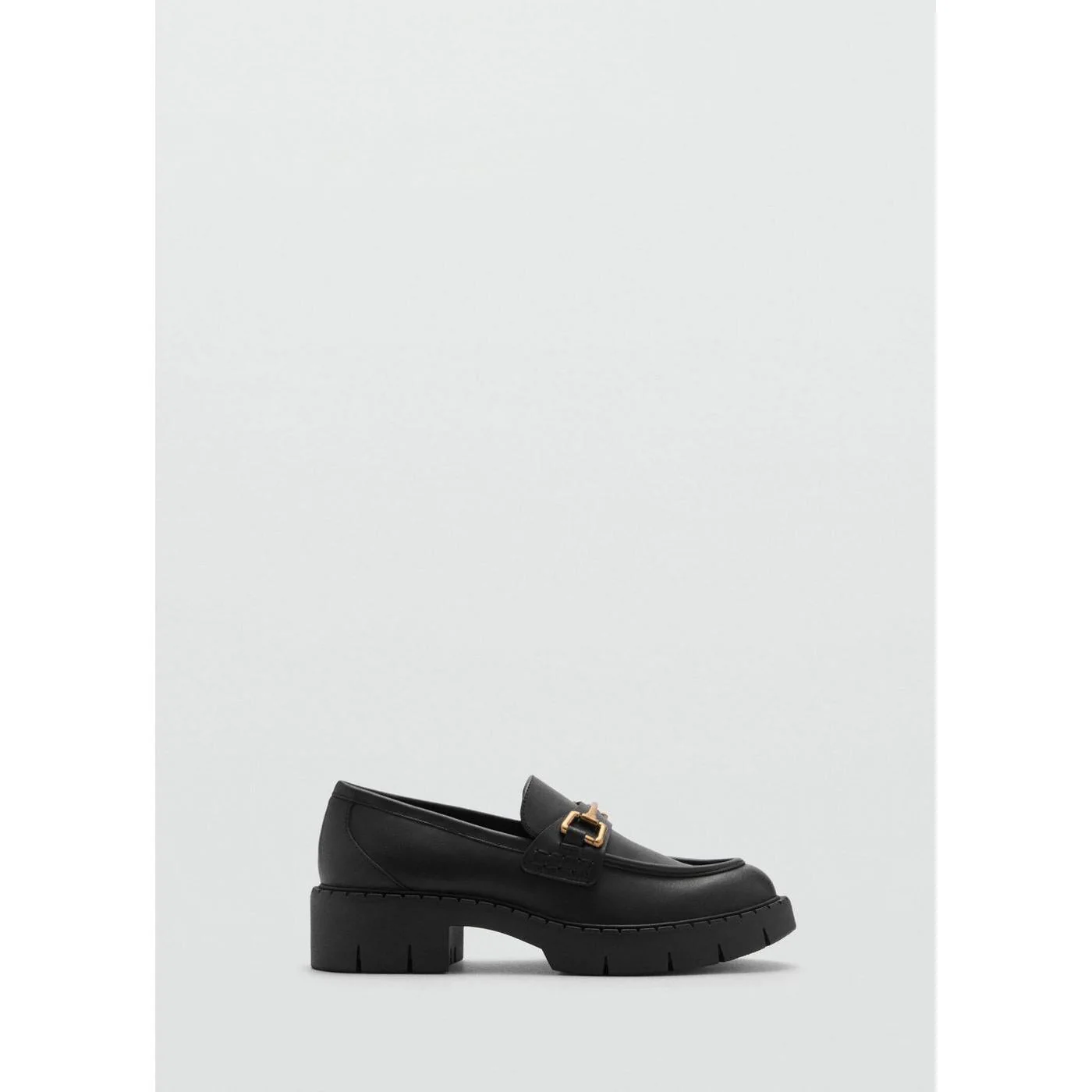 Mocassins Cuir Détail Métallique - Black - Image 6