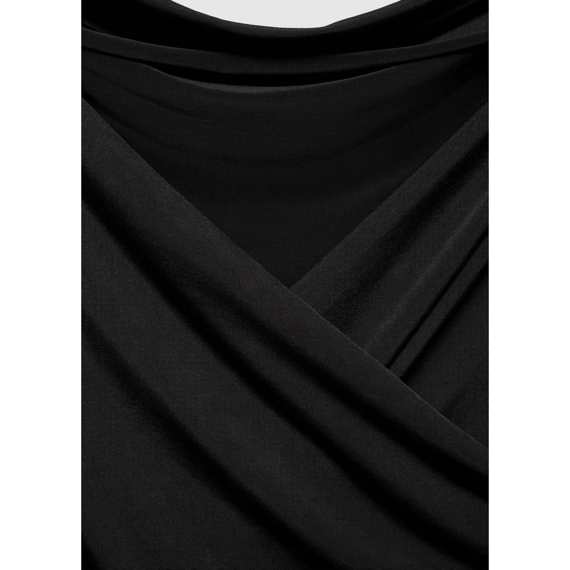 Crossover-Design T-Shirt - Black - Image 5