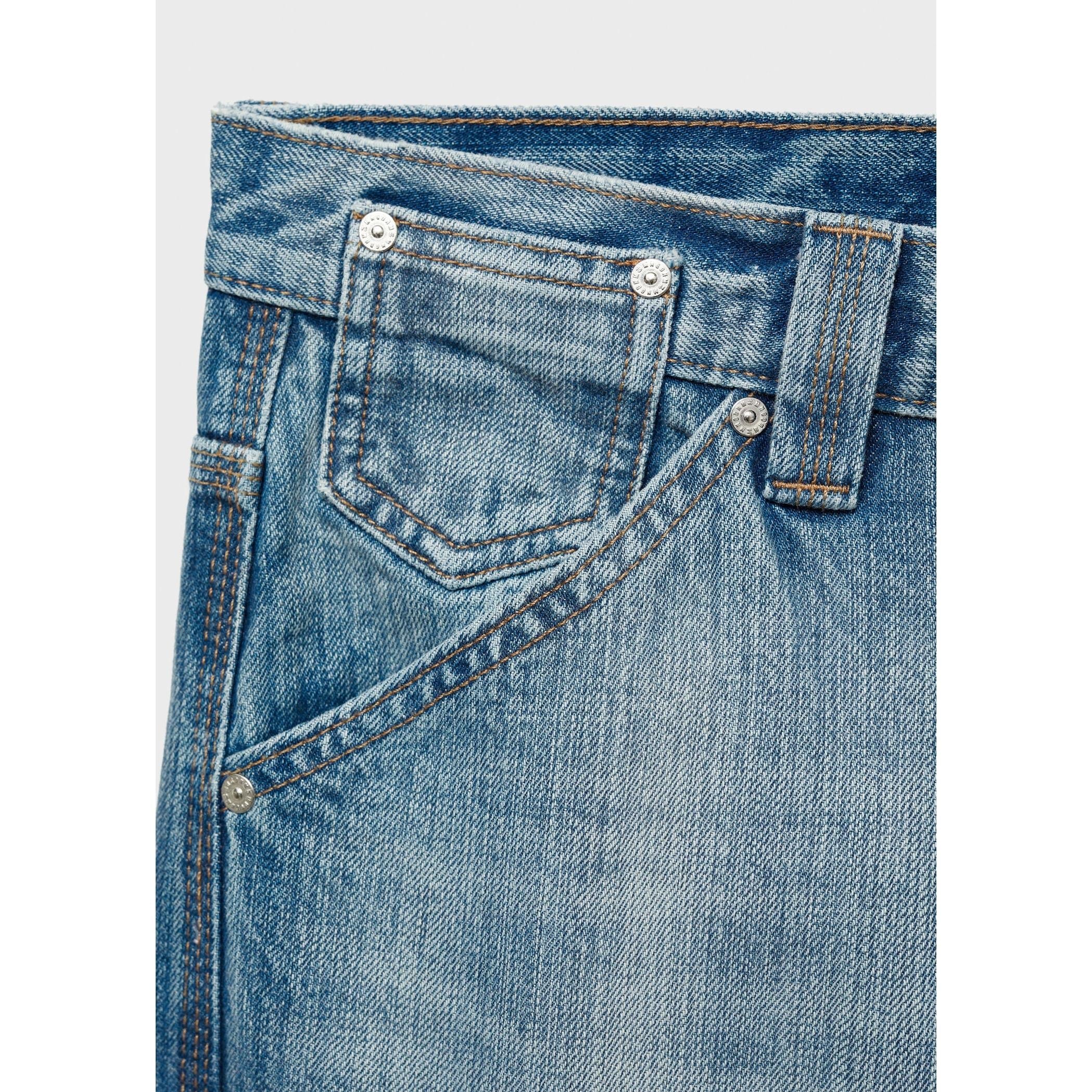 Jean Wideleg Coutures Décoratives - Blue - Image 6