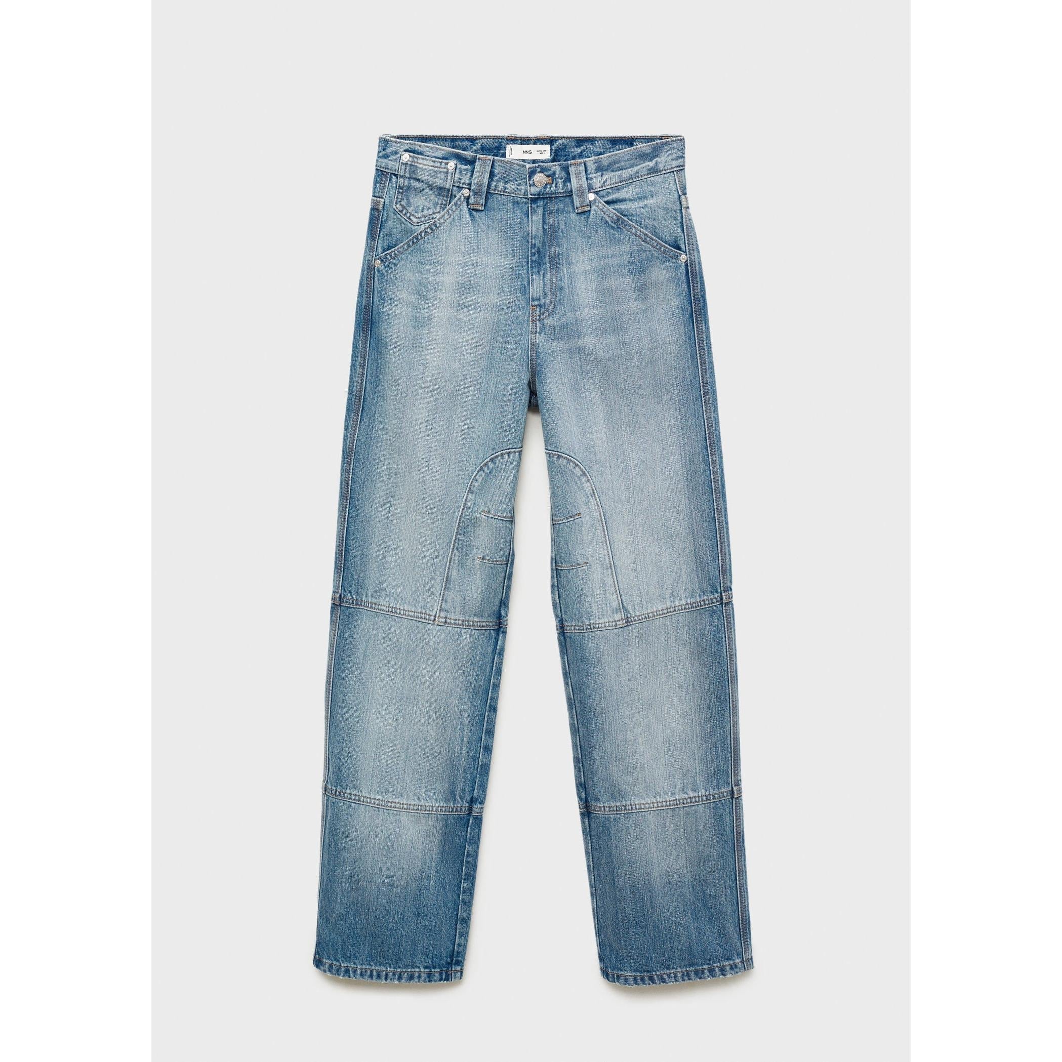 Jean Wideleg Coutures Décoratives - Blue - Image 7