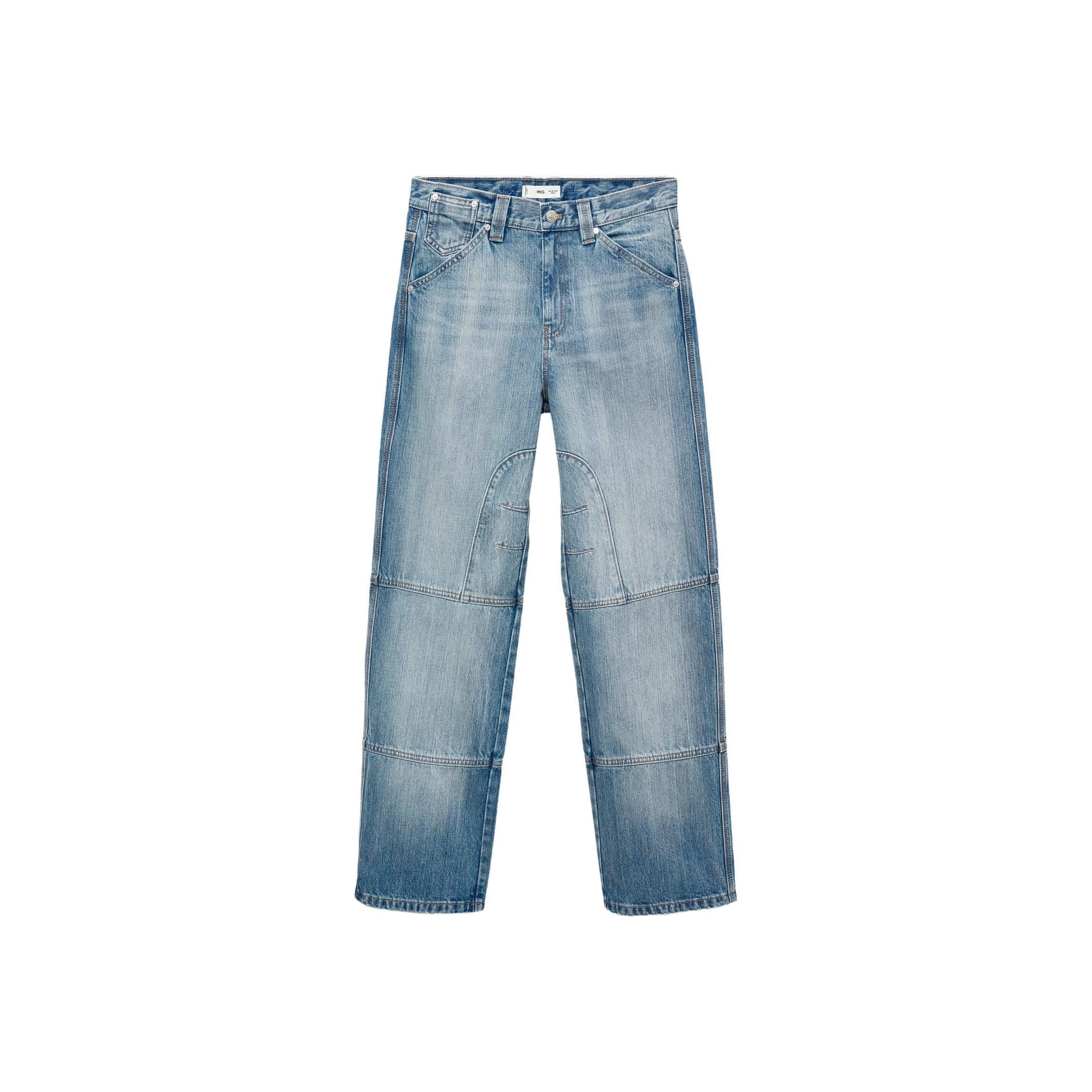 Jean Wideleg Coutures Décoratives - Blue - Image 8