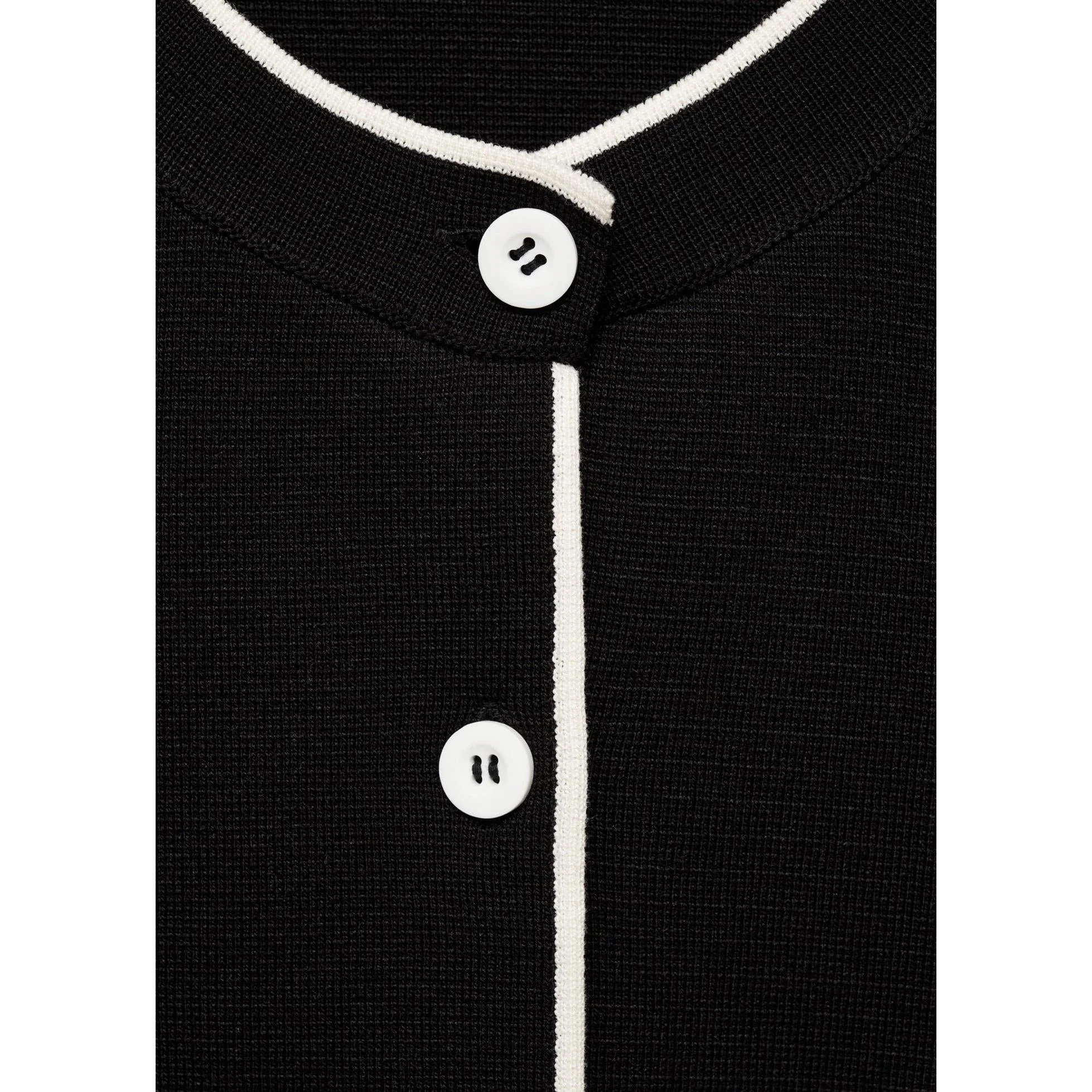 Cardigan Bords Contrastants - Black - Image 5