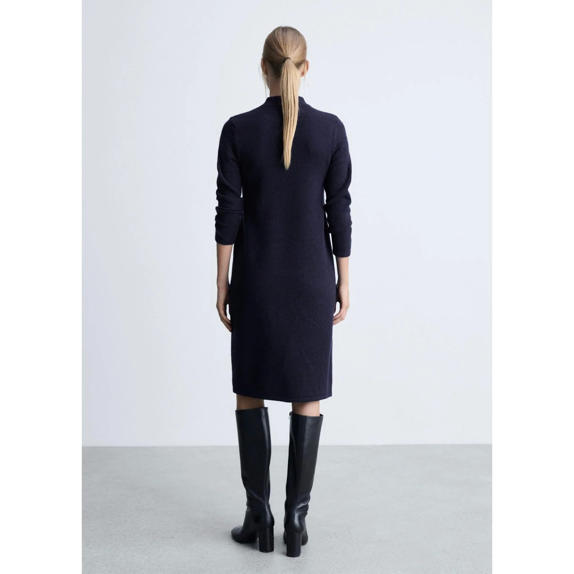 Robe Midi Maille - Dark Navy - Image 6
