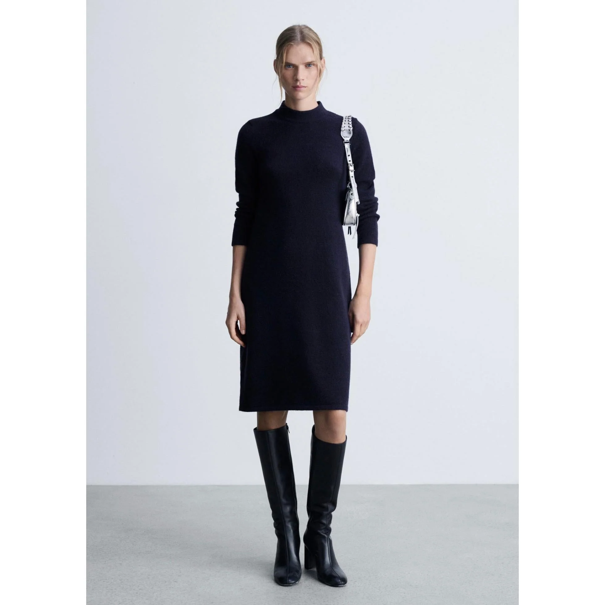 Robe Midi Maille - Dark Navy - Image 7