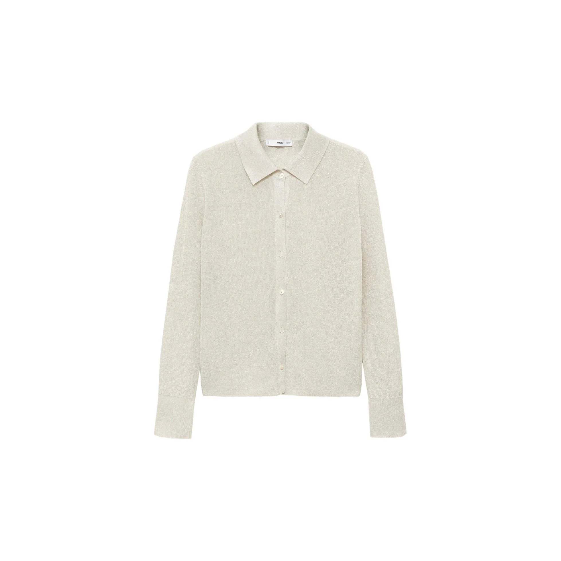 Chemise Maille Lurex - Silver - Image 3
