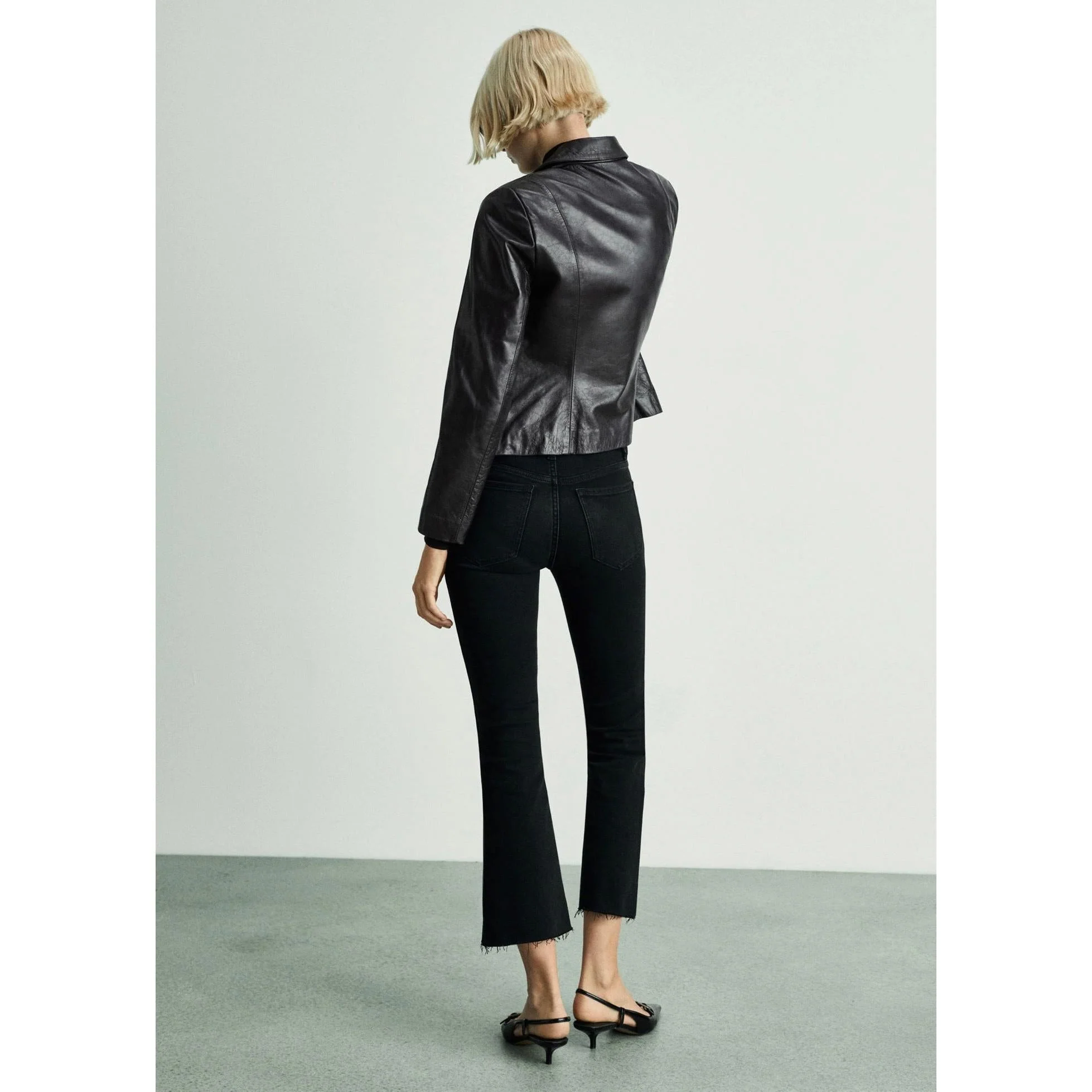 Jean Sienna Flare Crop - Black Denim - Image 10