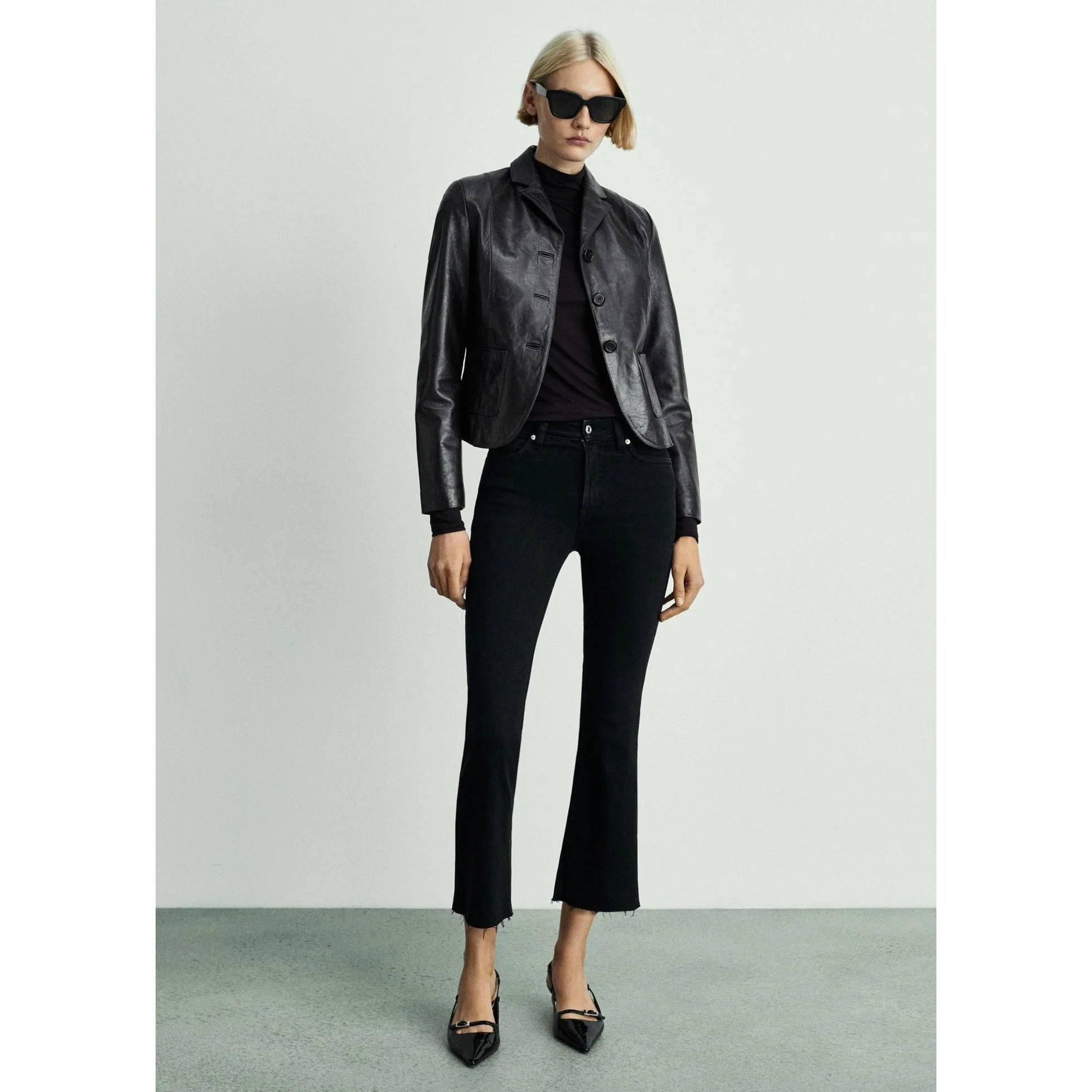 Jean Sienna Flare Crop - Black Denim - Image 11