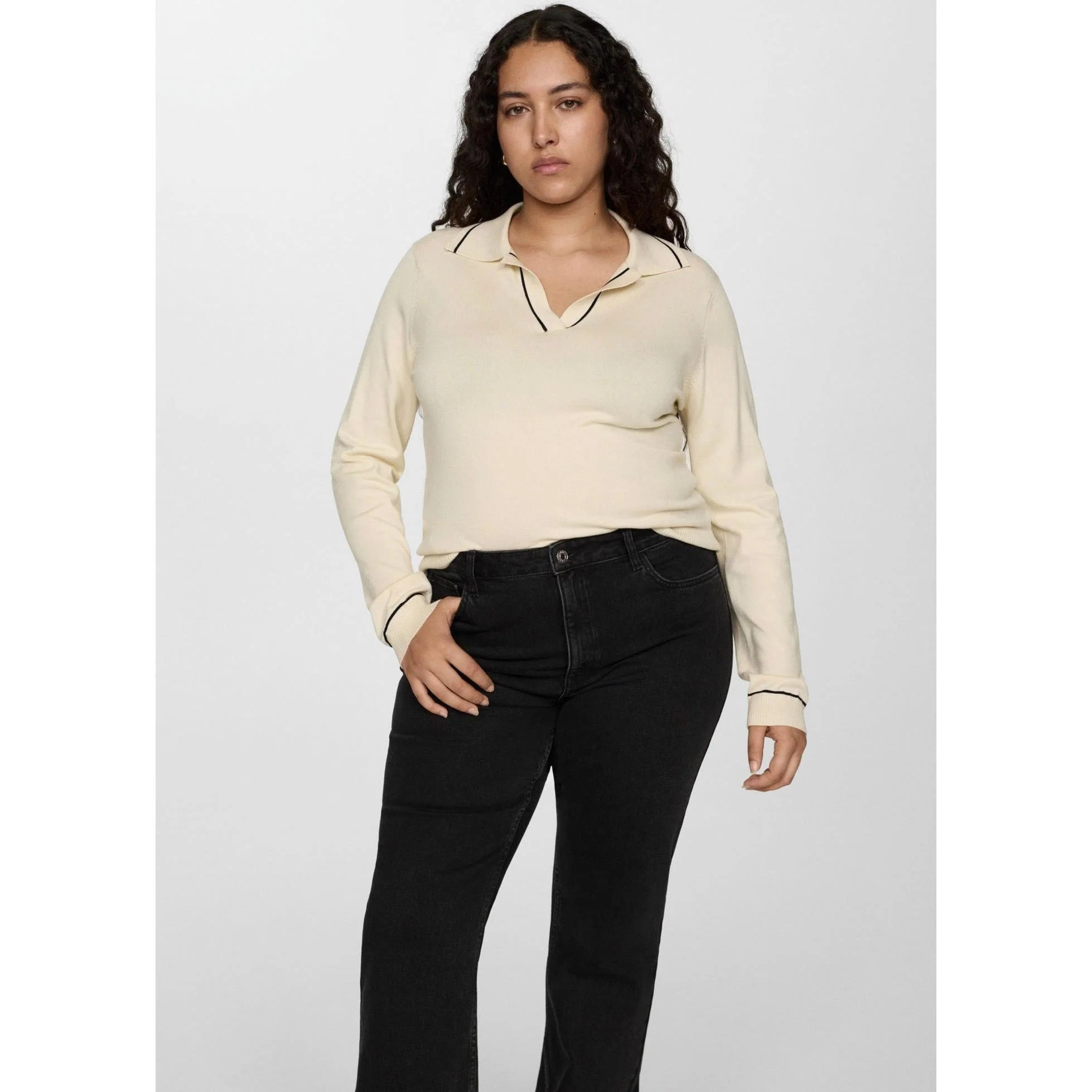 Jeans Flare Taille Normale - Black Denim - Image 7