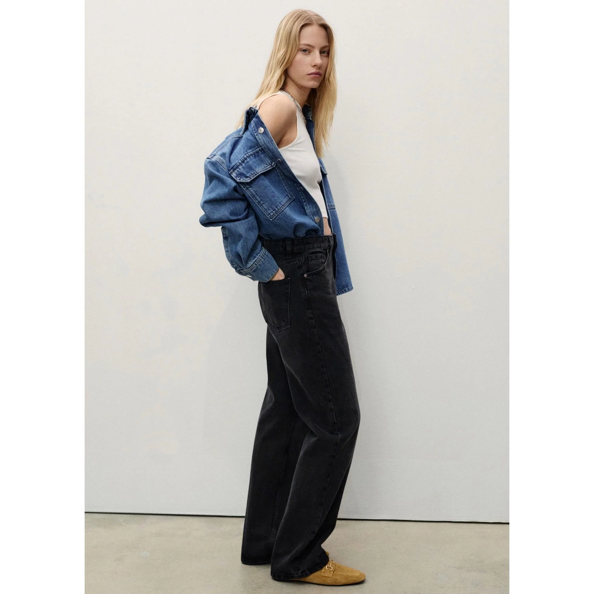 Jean Miami Droit Taille Normale - Black Denim - Image 5