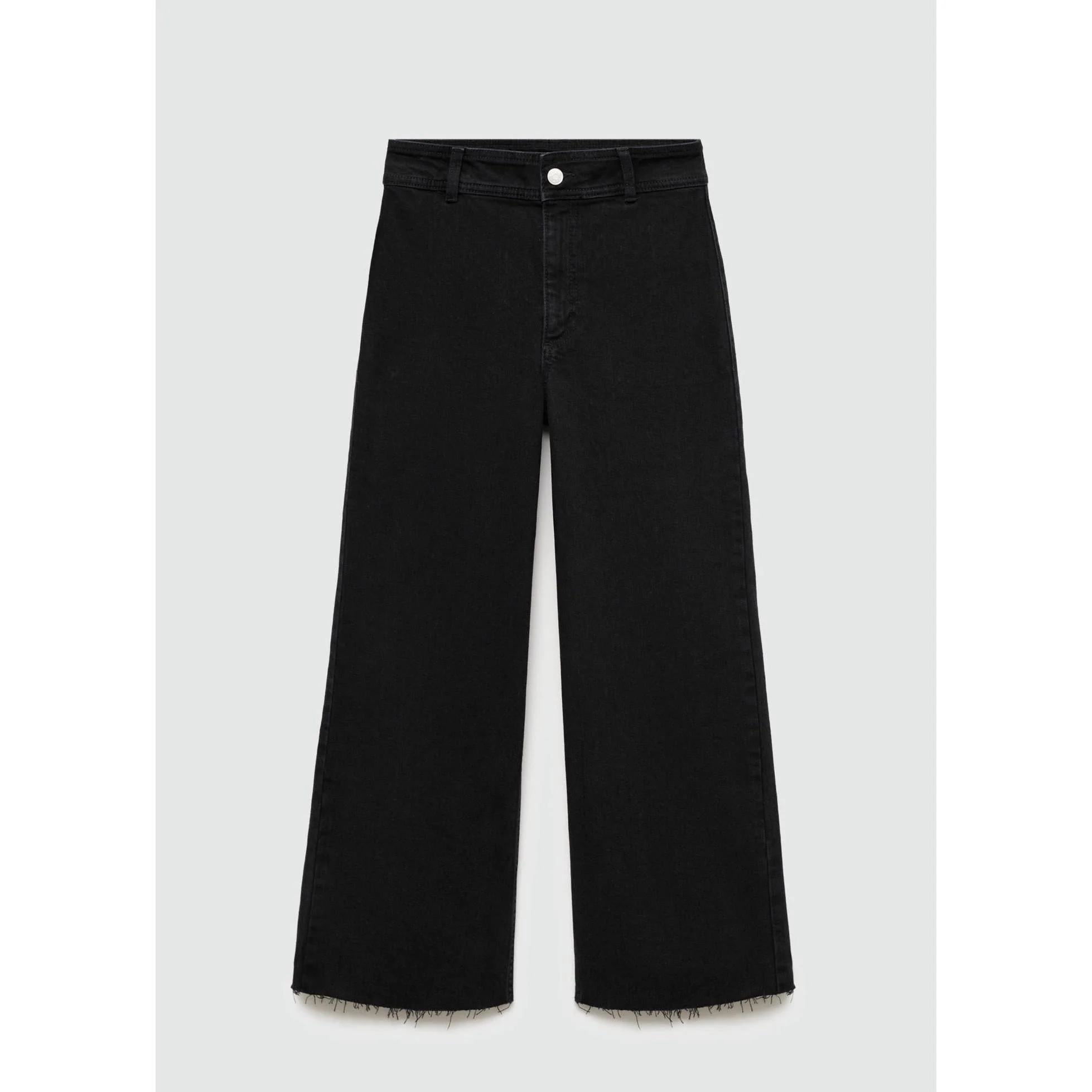 Jean Style Jupe-Culotte Catherin Taille Haute - Black Denim - Image 2