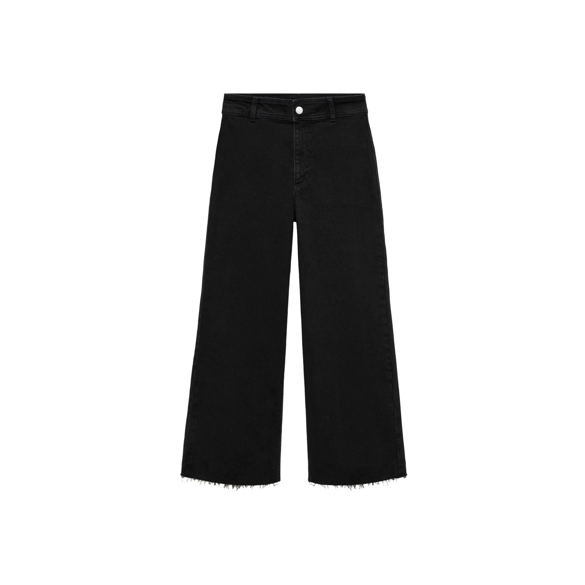 Jean Style Jupe-Culotte Catherin Taille Haute - Black Denim - Image 3