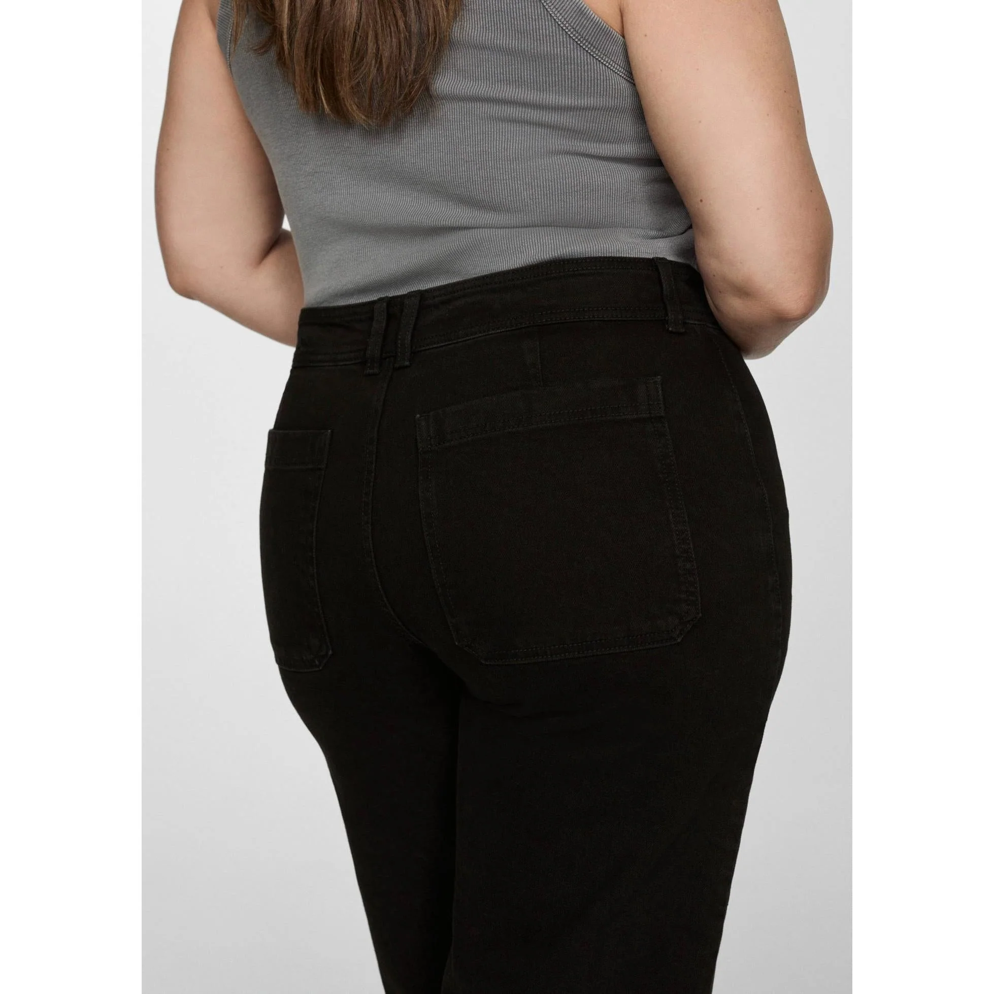 Jean Style Jupe-Culotte Catherin Taille Haute - Black Denim - Image 6