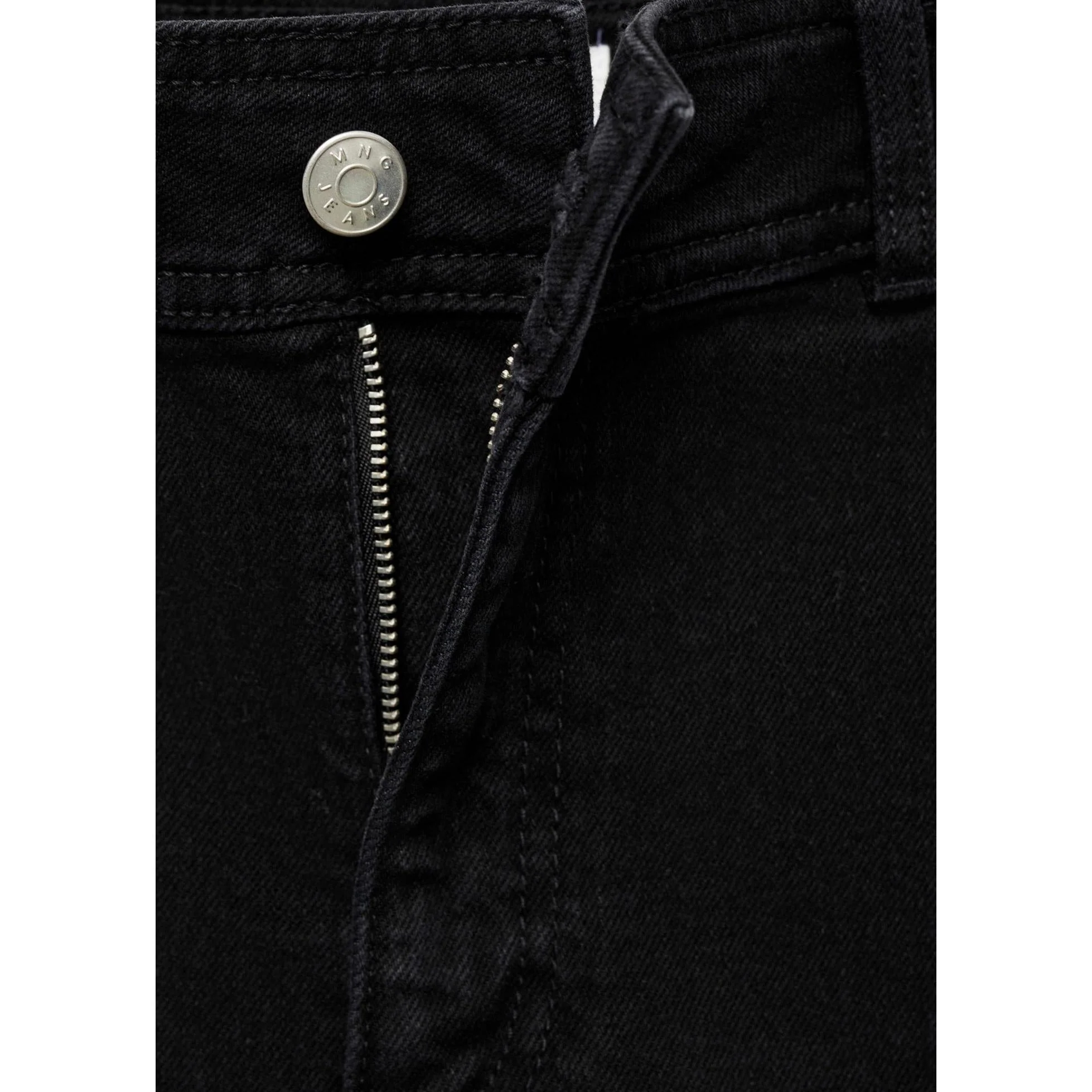 Jean Style Jupe-Culotte Catherin Taille Haute - Black Denim - Image 9