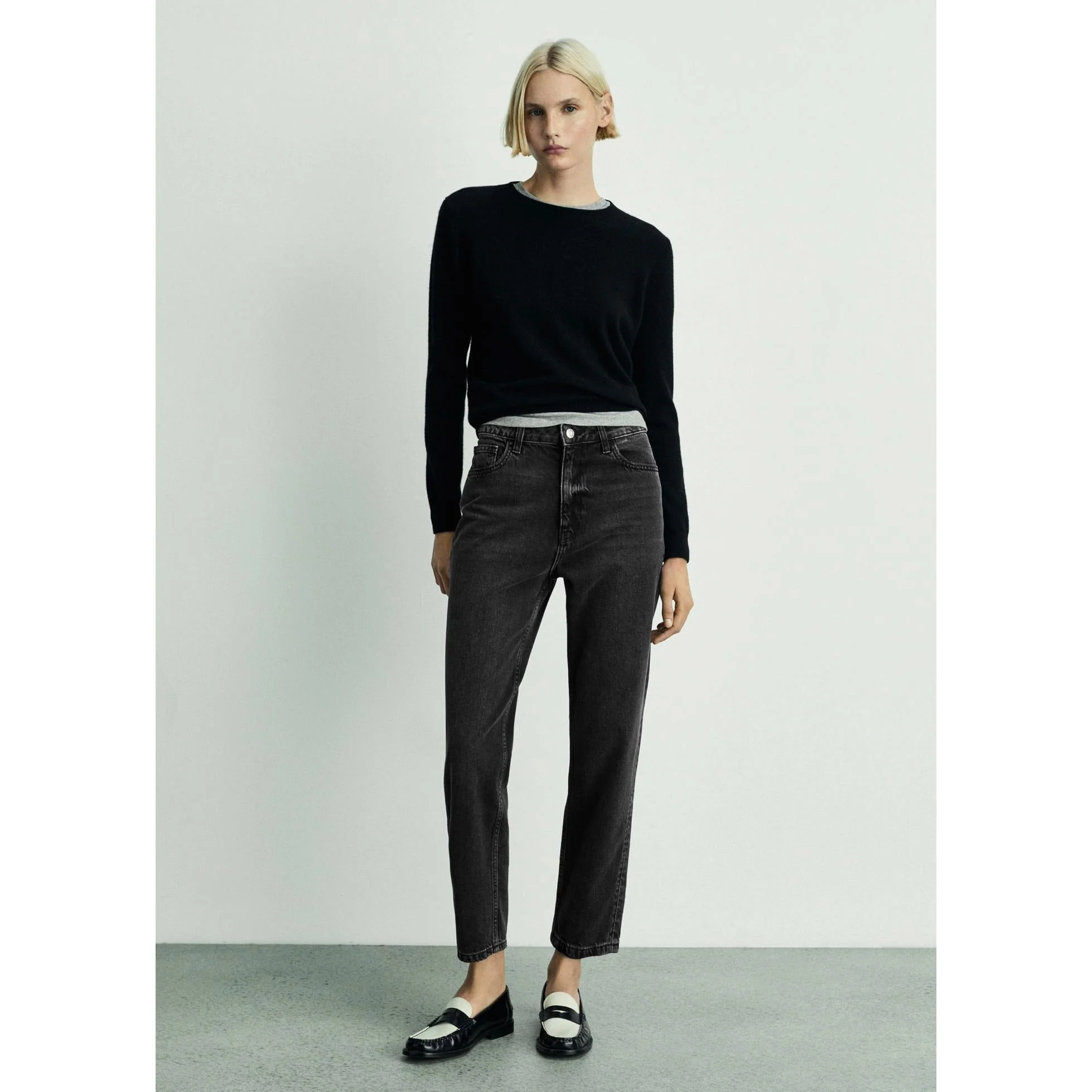 Jean Mom2000 Mom Taille Haute - Black Denim - Image 12