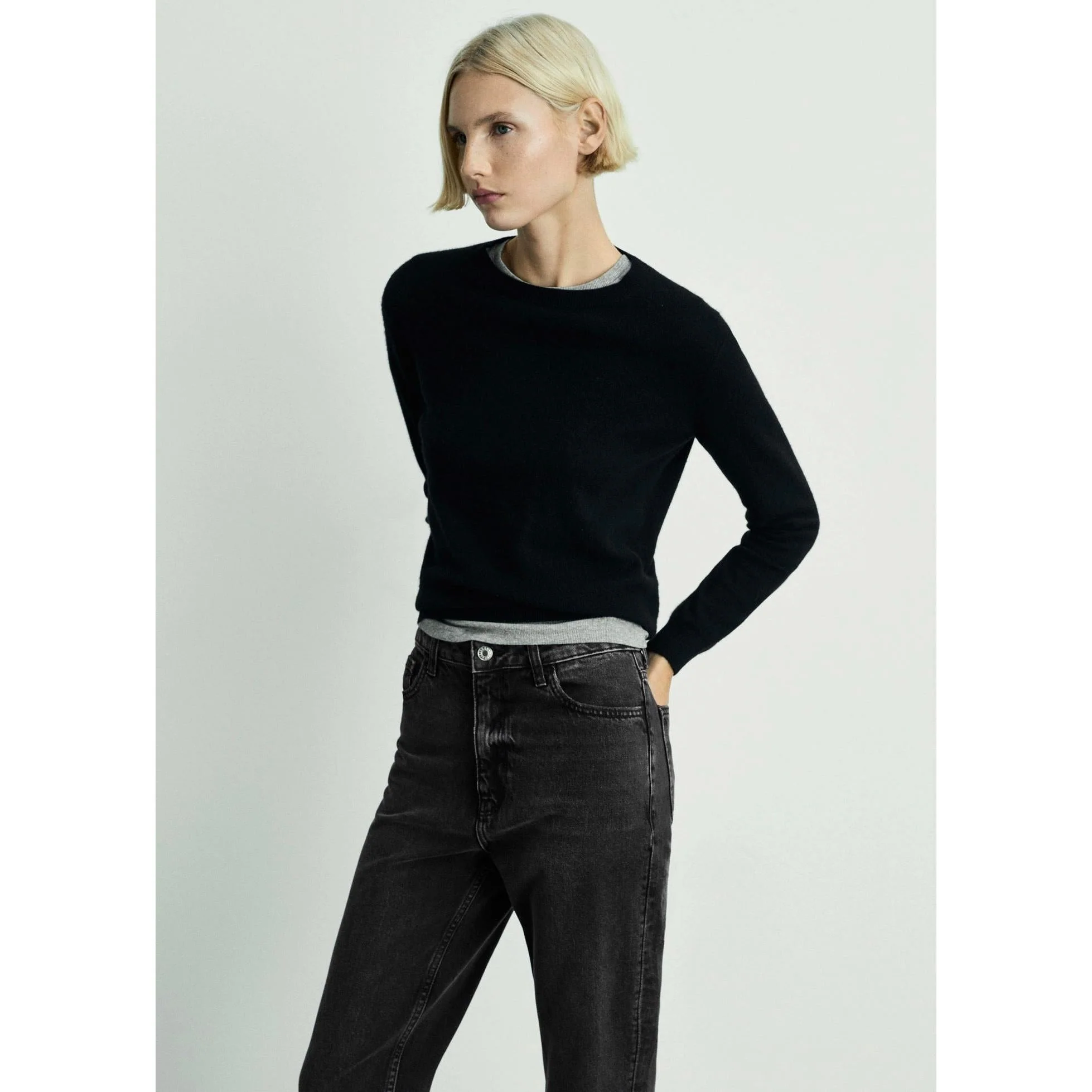 Jean Mom2000 Mom Taille Haute - Black Denim - Image 4