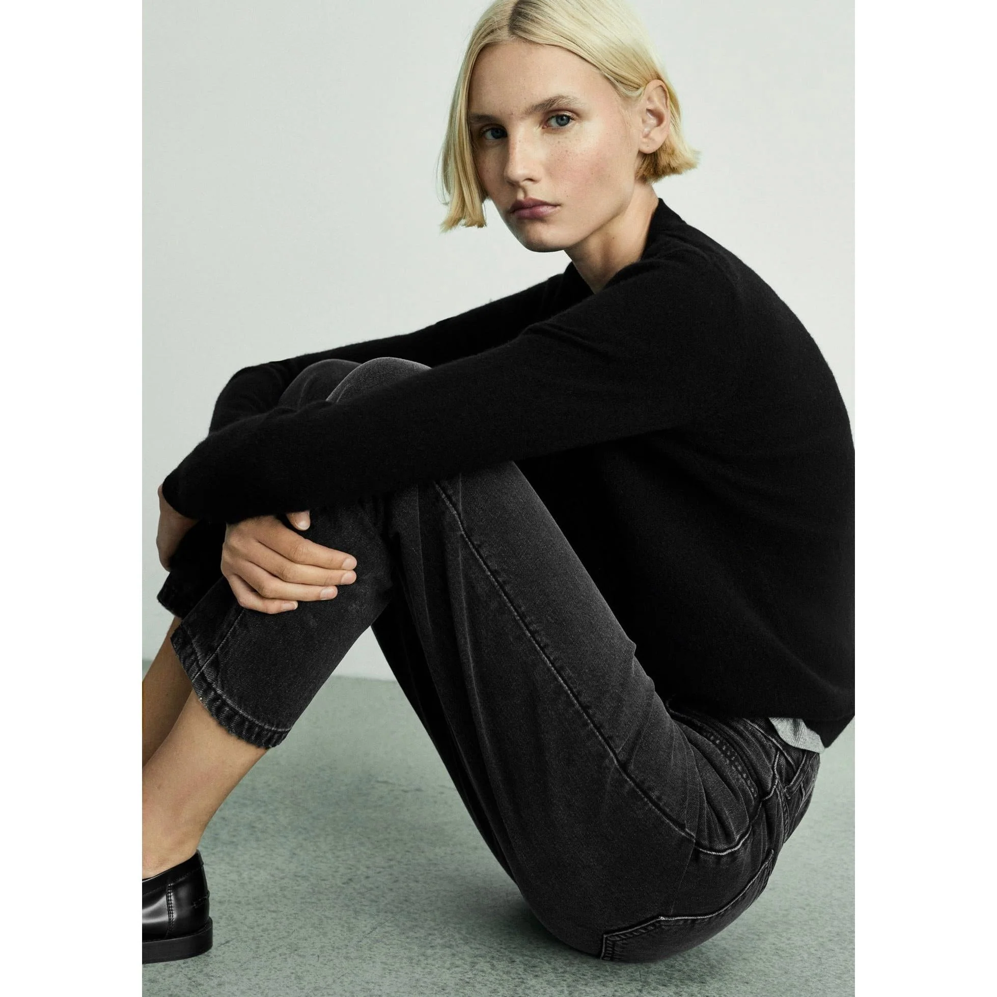 Jean Mom2000 Mom Taille Haute - Black Denim - Image 5