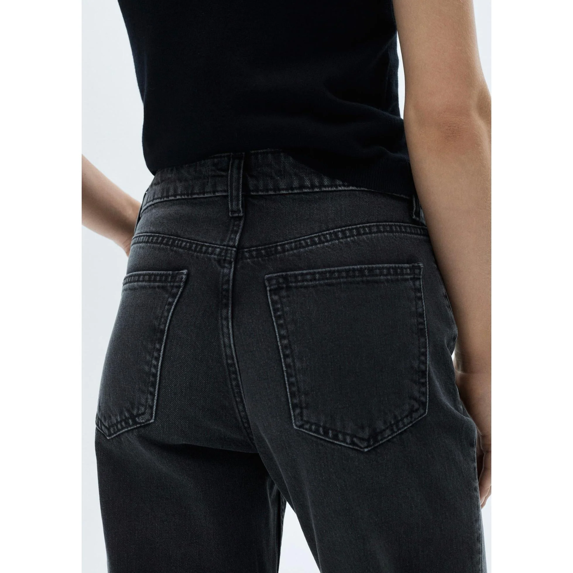 Jean Mom2000 Mom Taille Haute - Black Denim - Image 9
