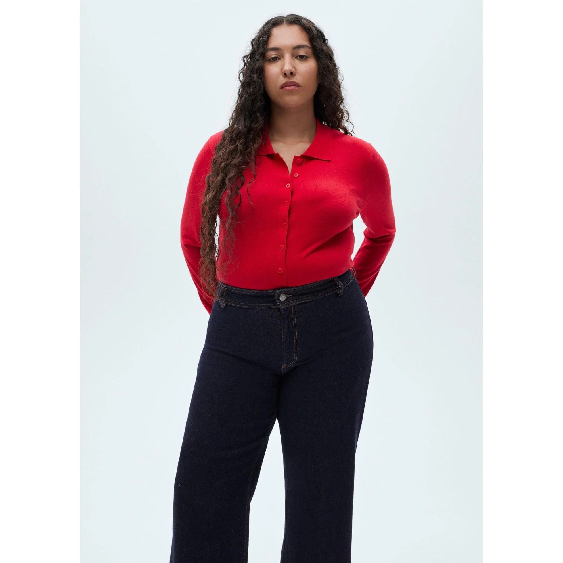 Jean Catherin Style Jupe-Culotte Rinse Wash - Open Blue - Image 8
