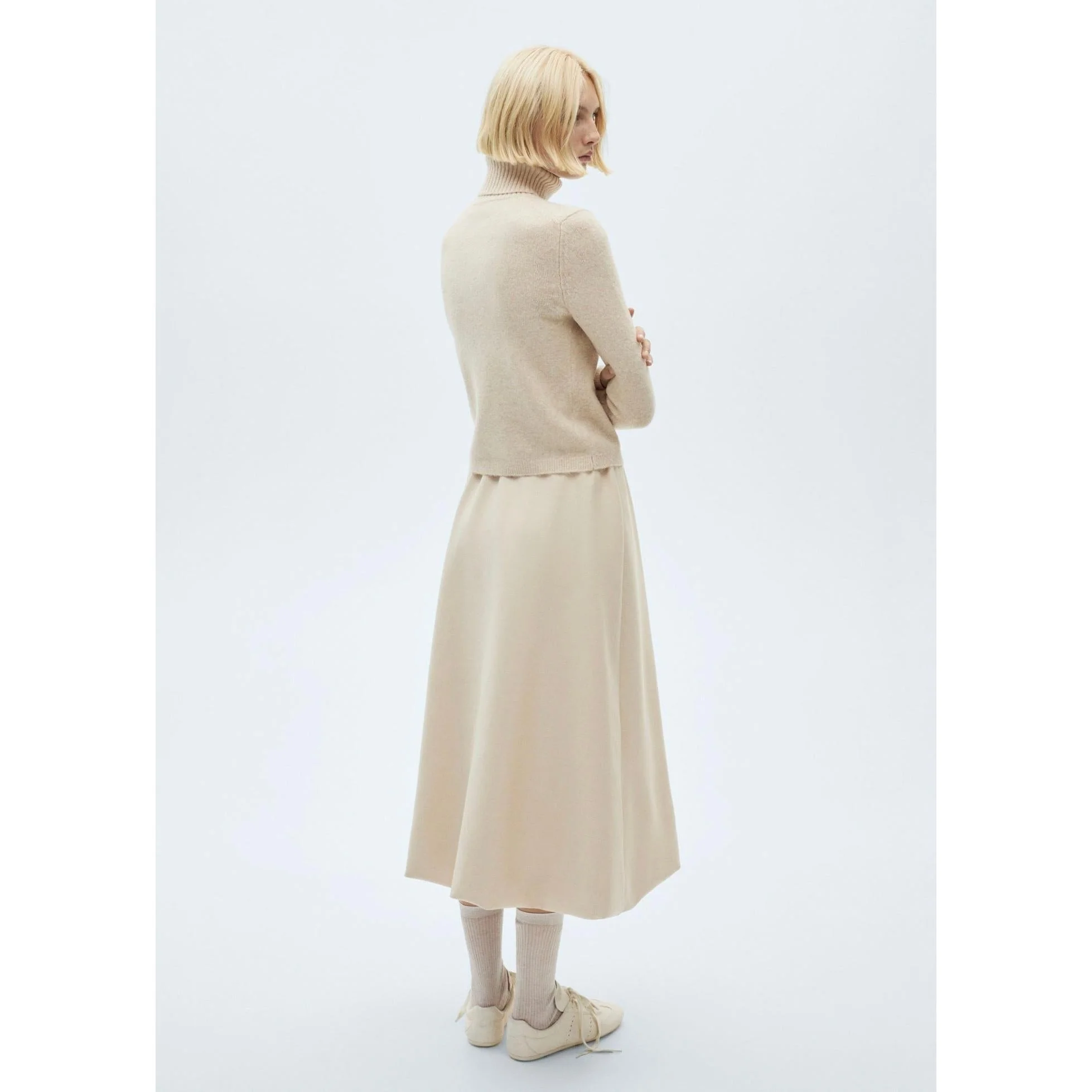 Pull-Over À Col Roulé - Ecru - Image 10
