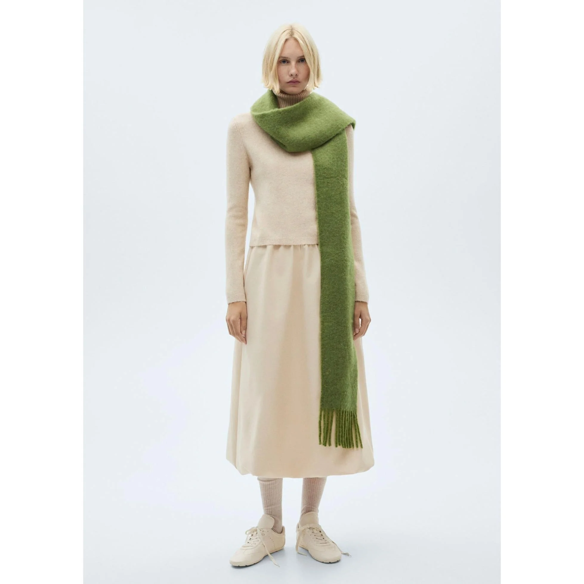 Pull-Over À Col Roulé - Ecru - Image 11