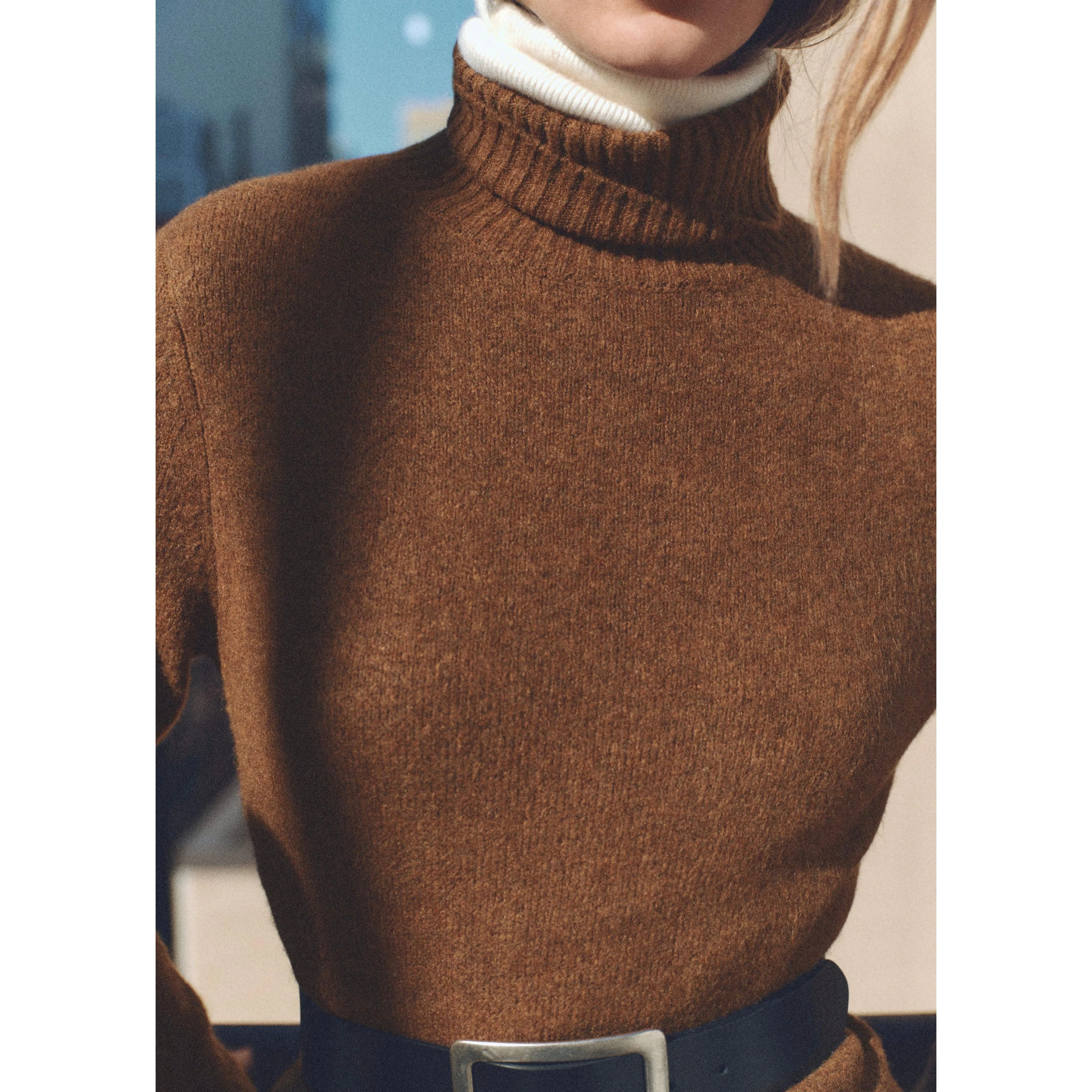 Pull-Over À Col Roulé - Chocolate - Image 5