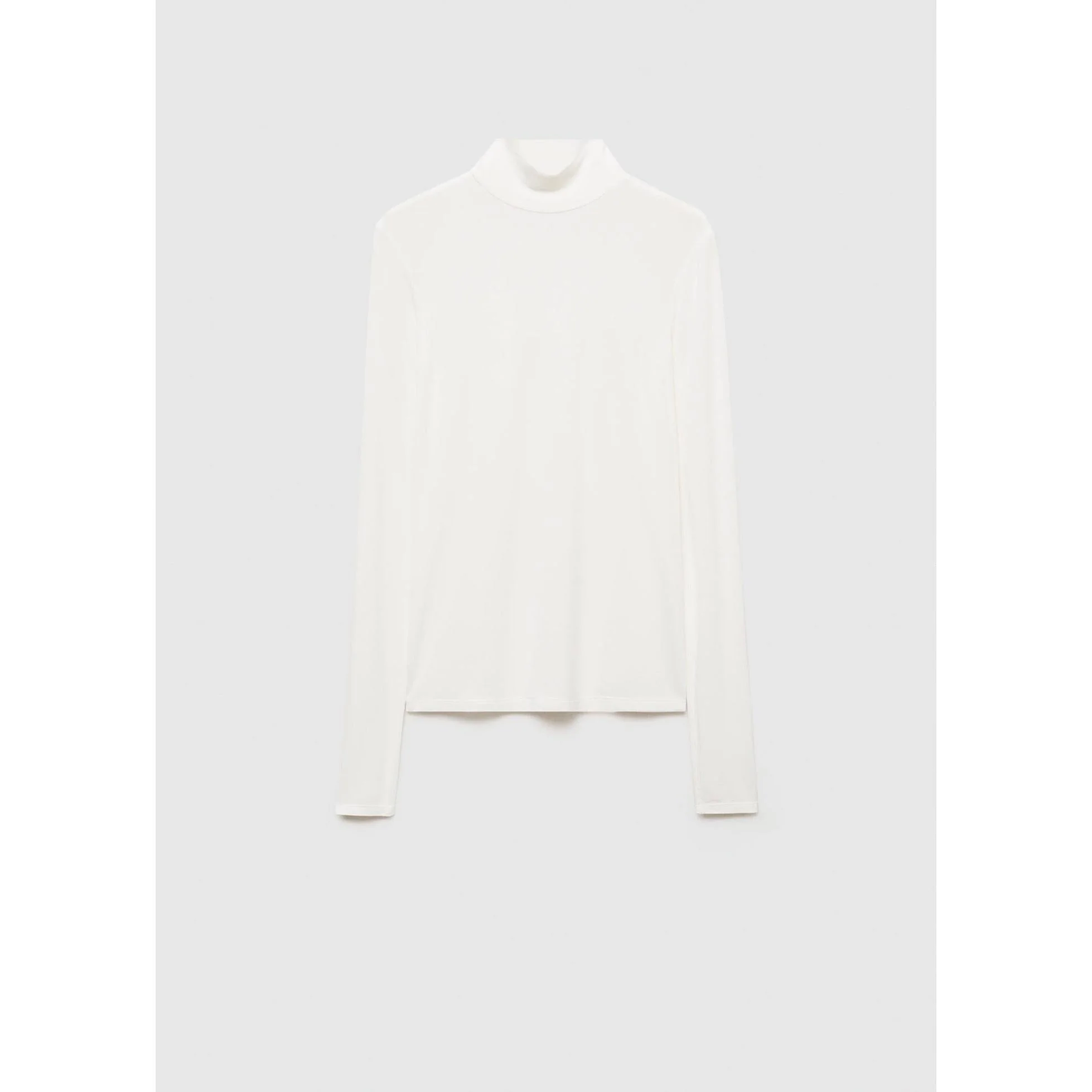 T-Shirt À Col Montant - White - Image 2