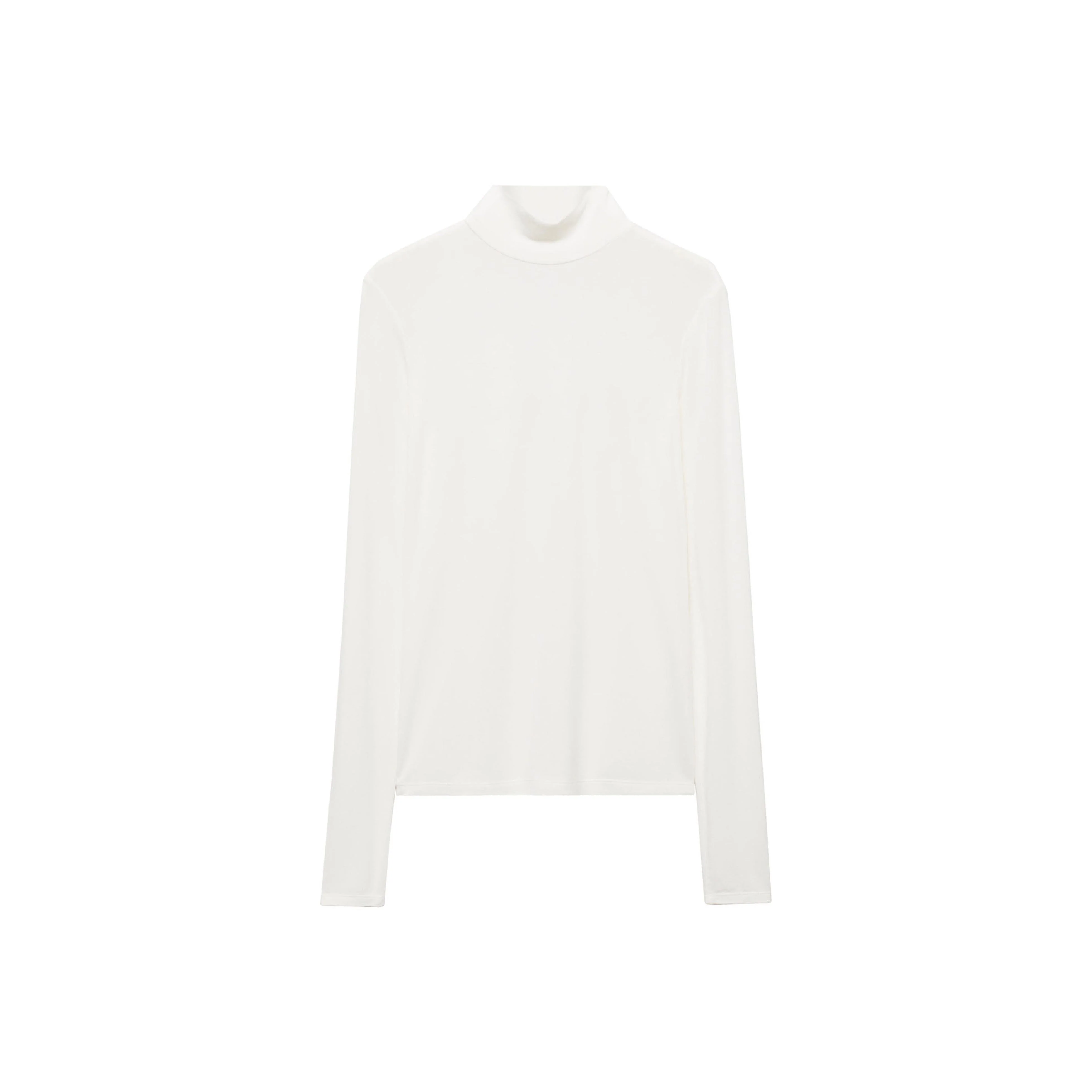 T-Shirt À Col Montant - White - Image 3