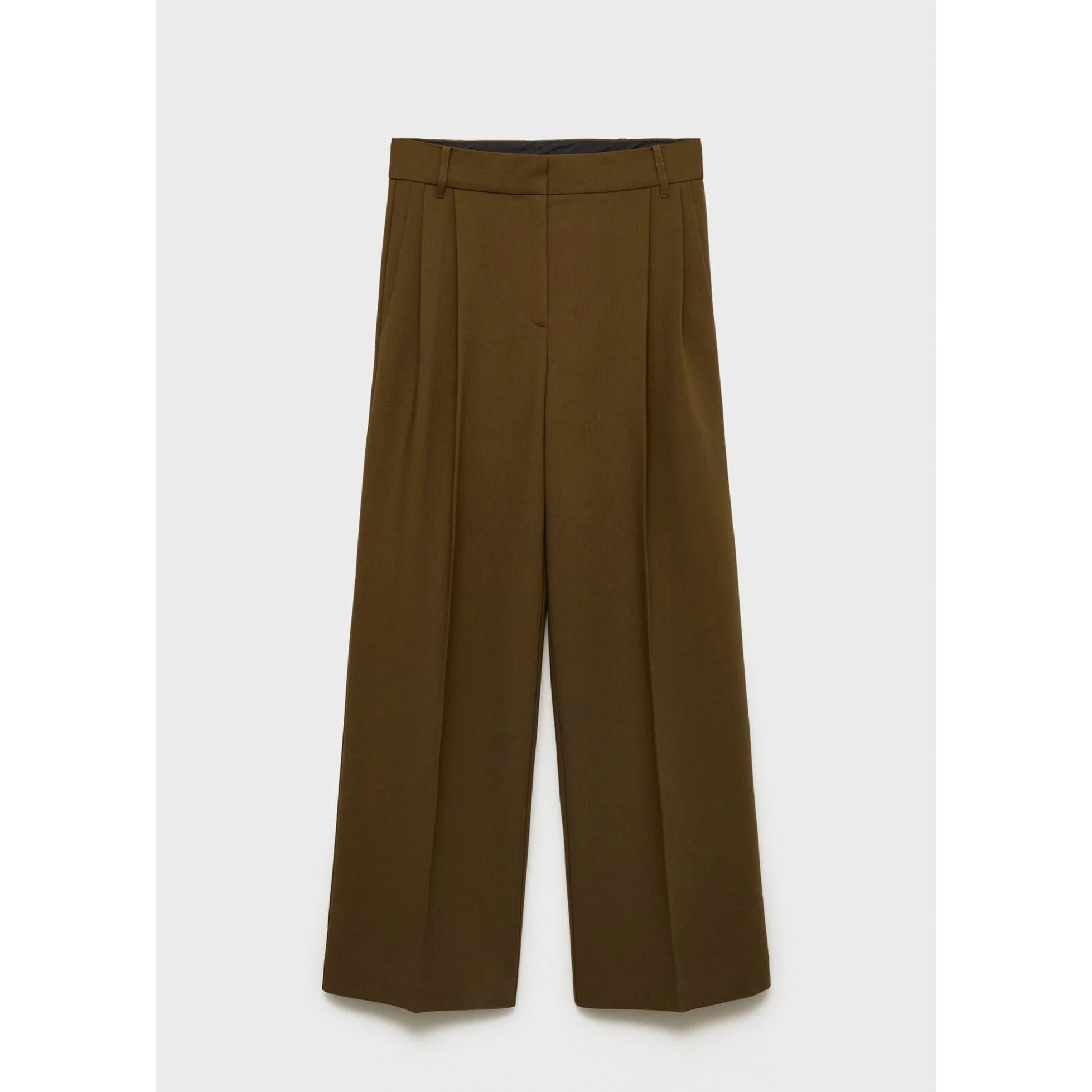 Pantalon Droit Pinces - Khaki - Image 2