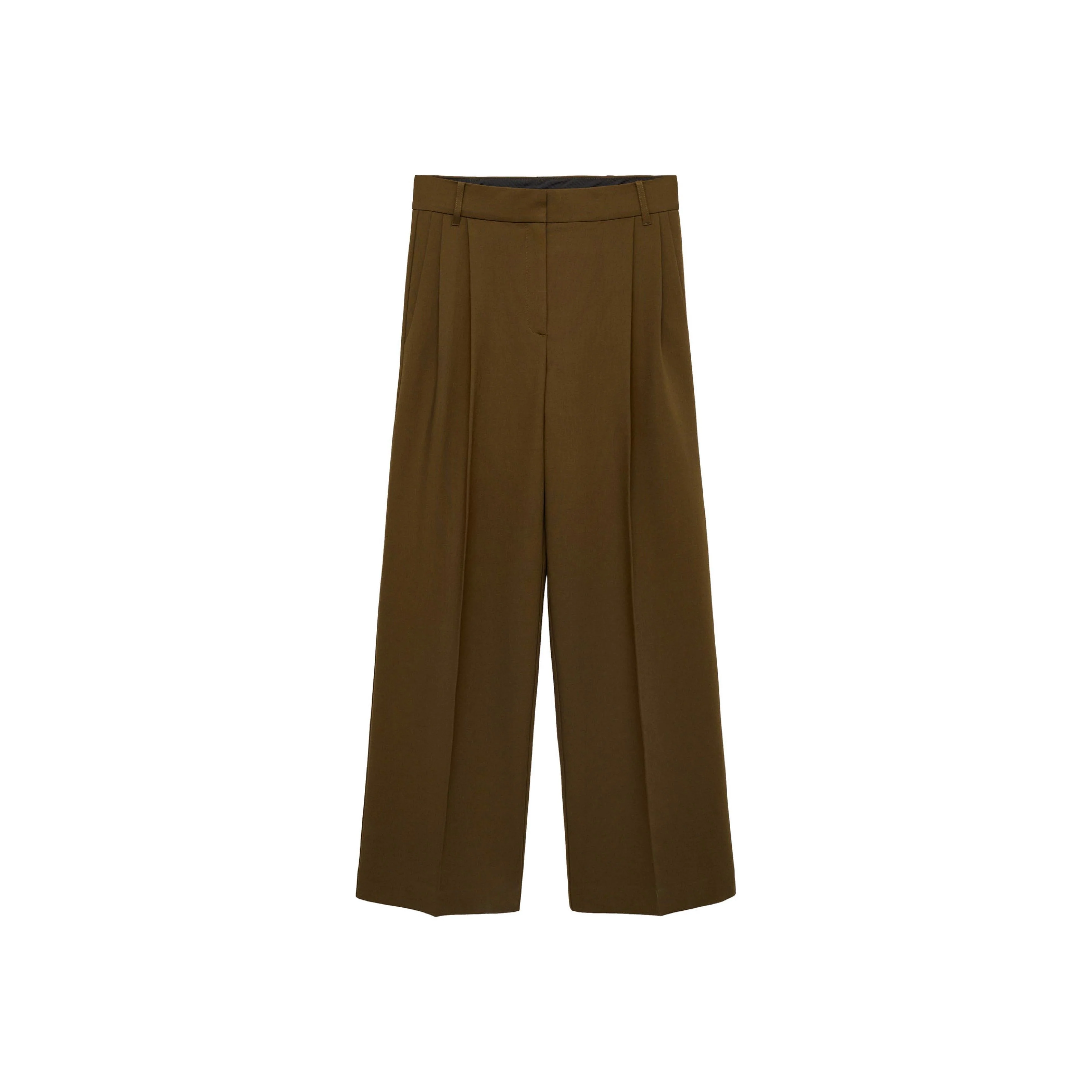 Pantalon Droit Pinces - Khaki - Image 3