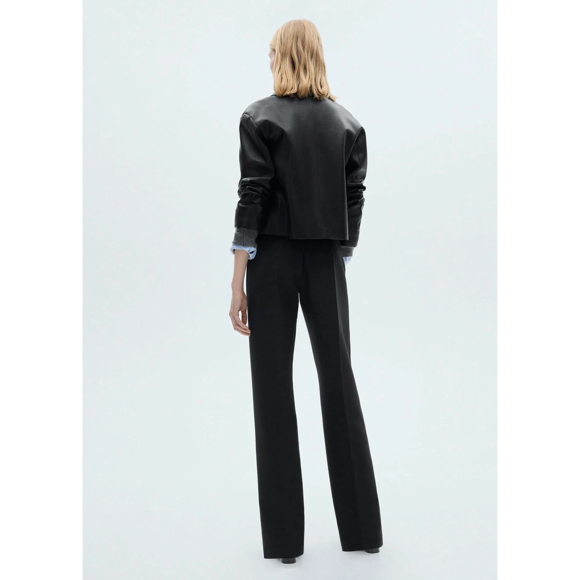 Pantalon Droit Pinces - Black - Image 6