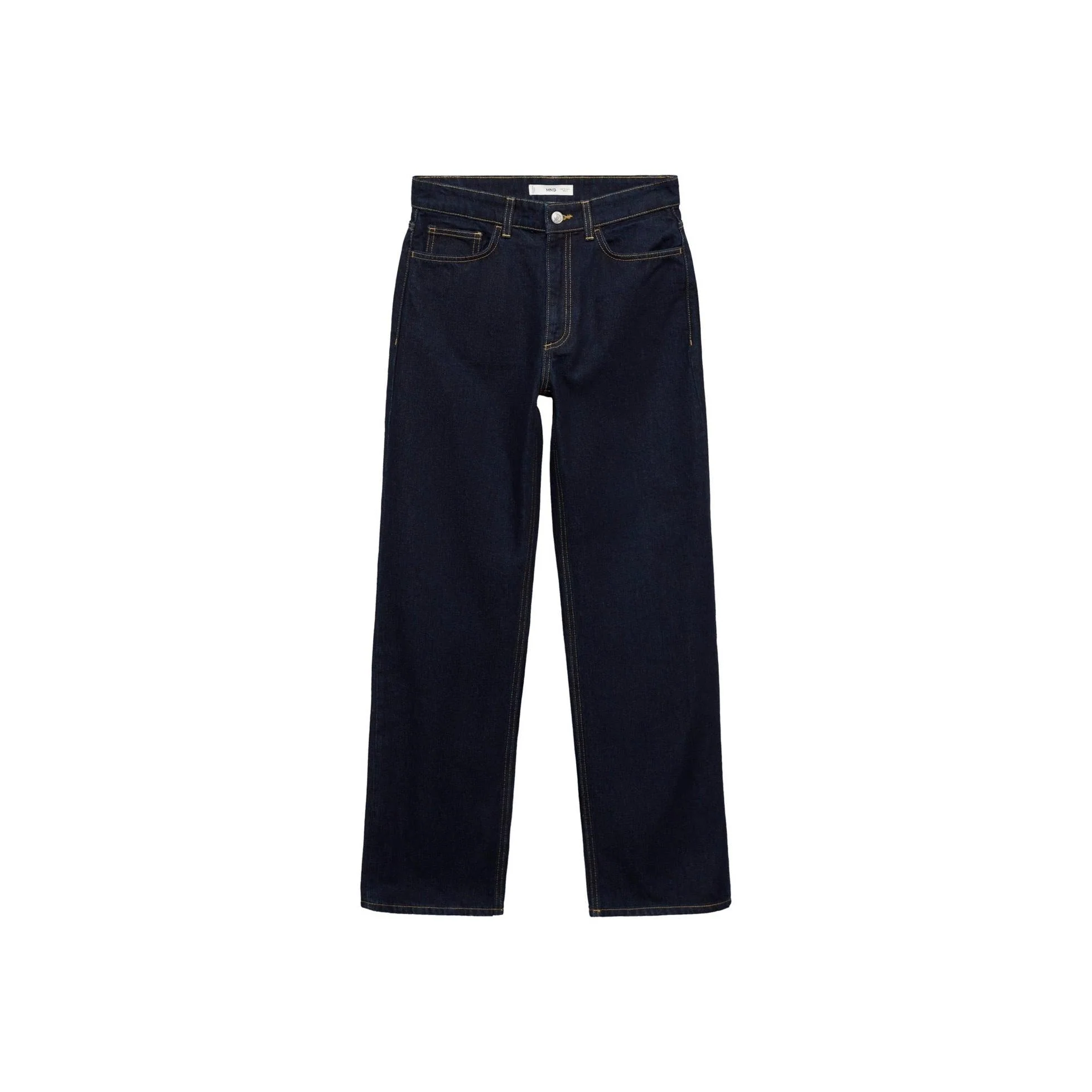 Jean Droit Taille Haute Rinse Wash - Open Blue - Image 3