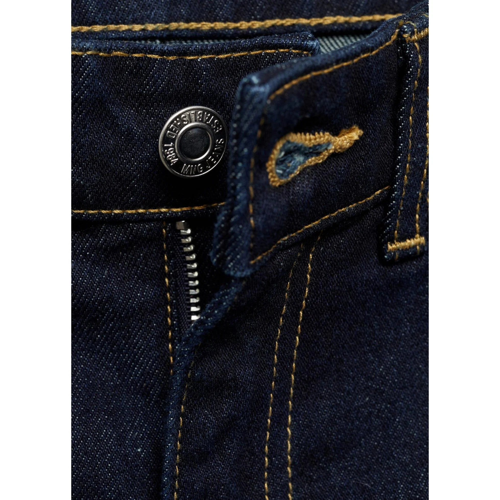 Jean Droit Taille Haute Rinse Wash - Open Blue - Image 6