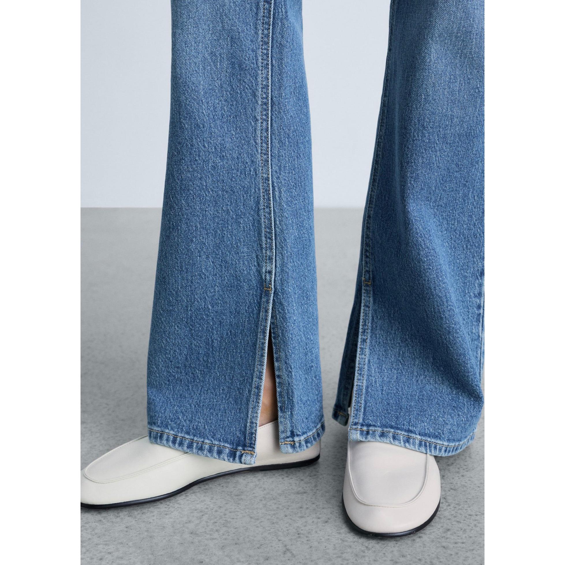 Jean Droit Taille Normale Ouvertures - Medium Blue - Image 5