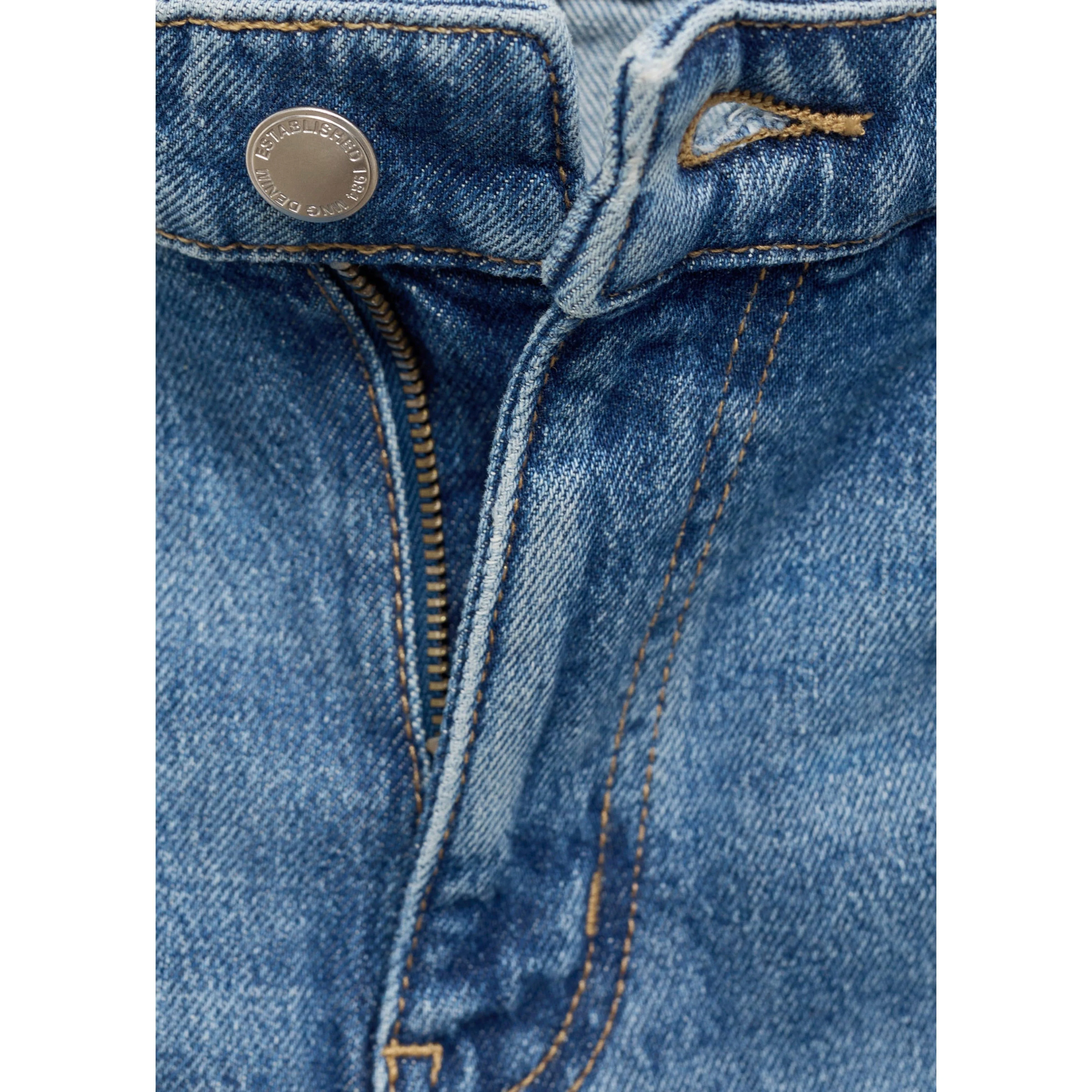 Jean Droit Taille Normale Ouvertures - Medium Blue - Image 6