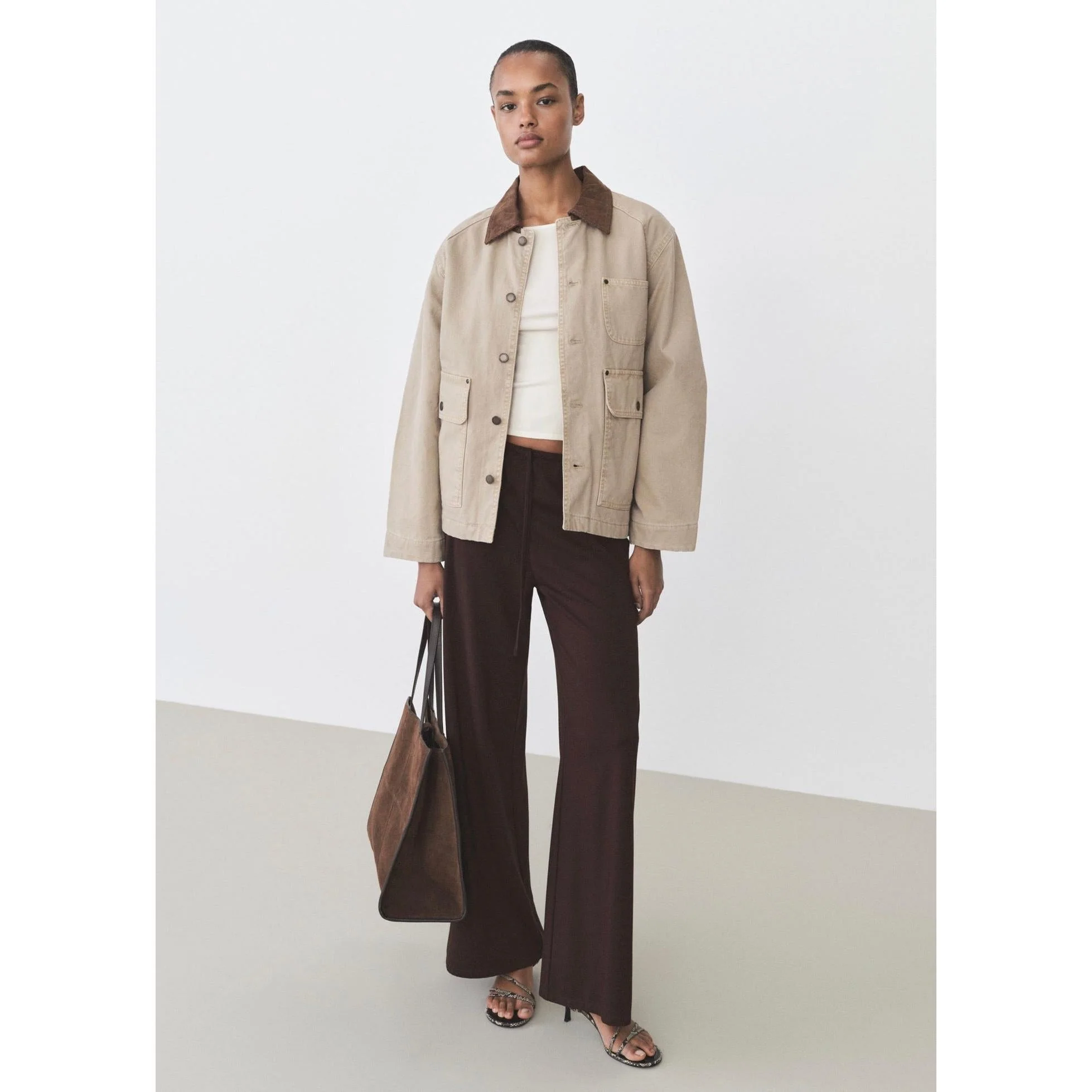 Pull Ajusté Maille Fine - Ecru - Image 10