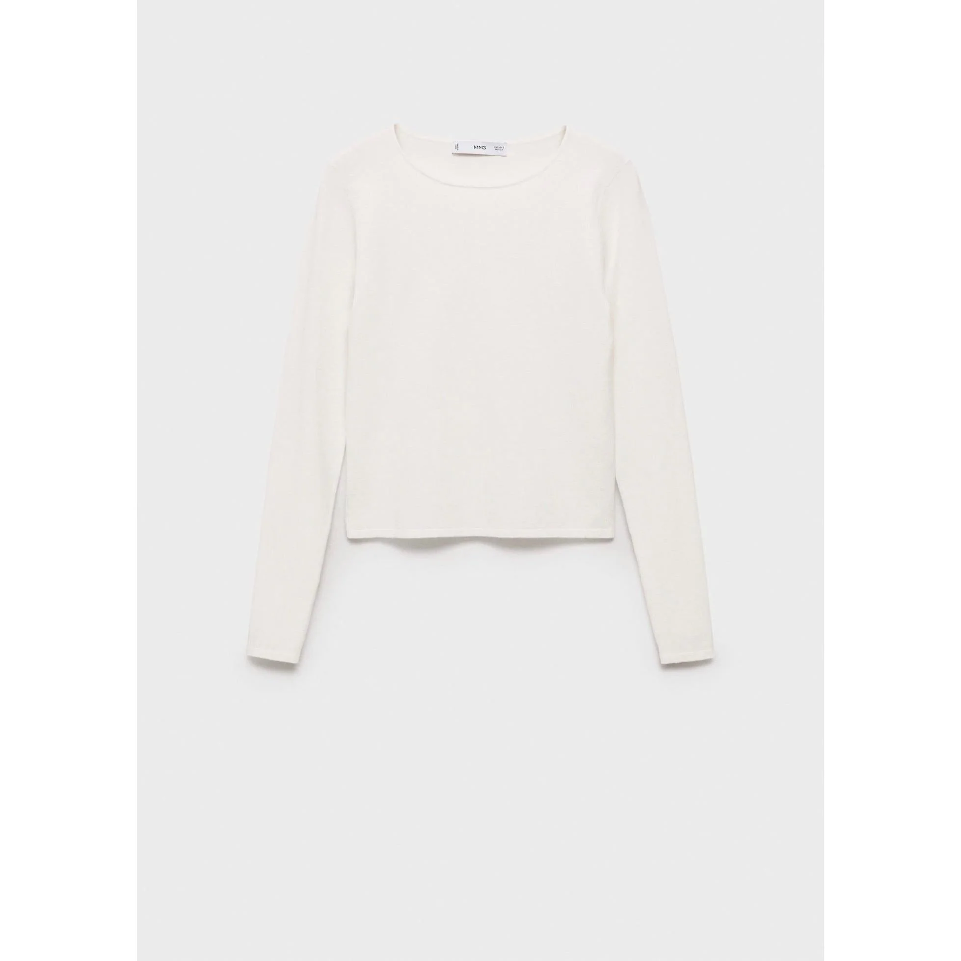 Pull Ajusté Maille Fine - Ecru - Image 2