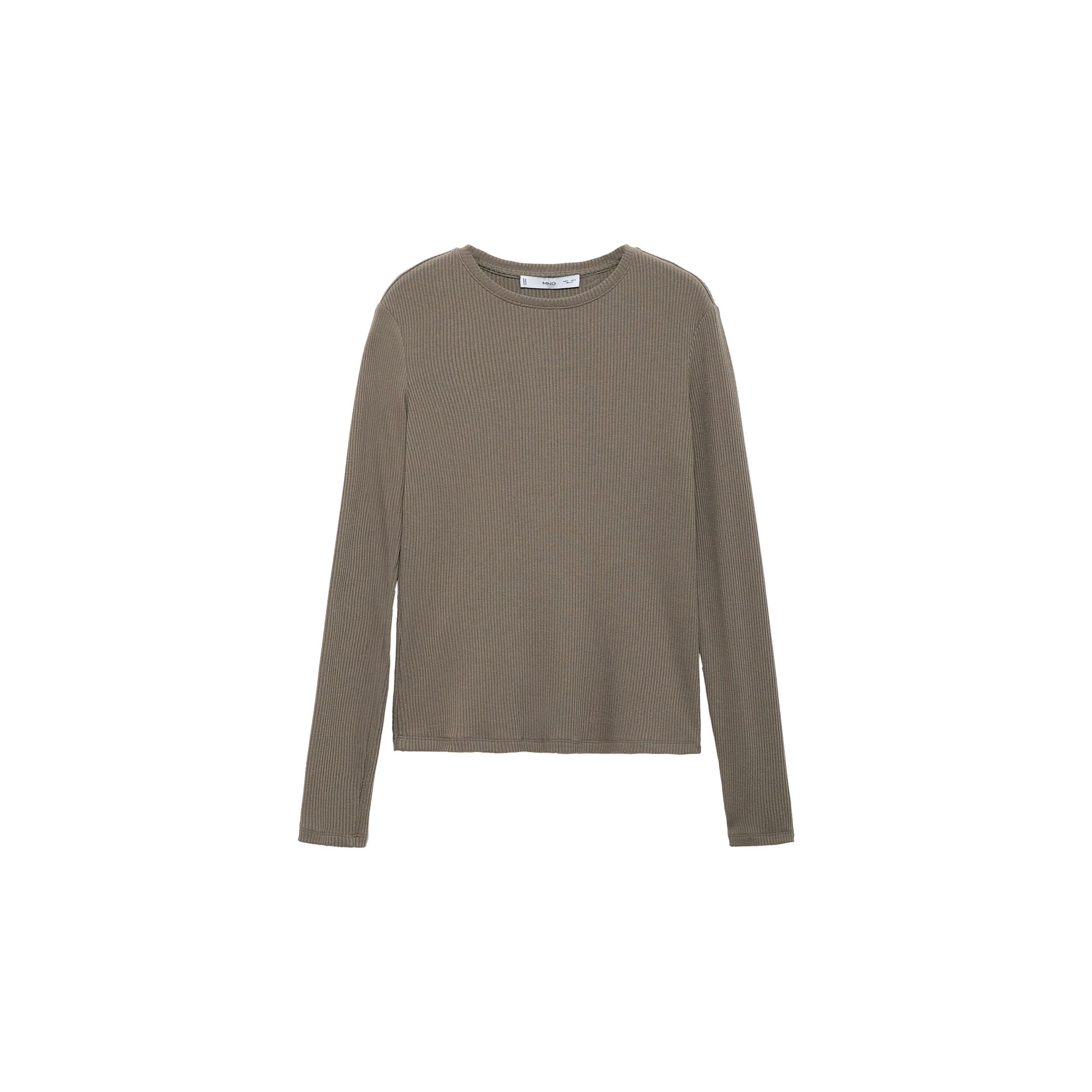 T-Shirt Maille Côtelée - Khaki - Image 3
