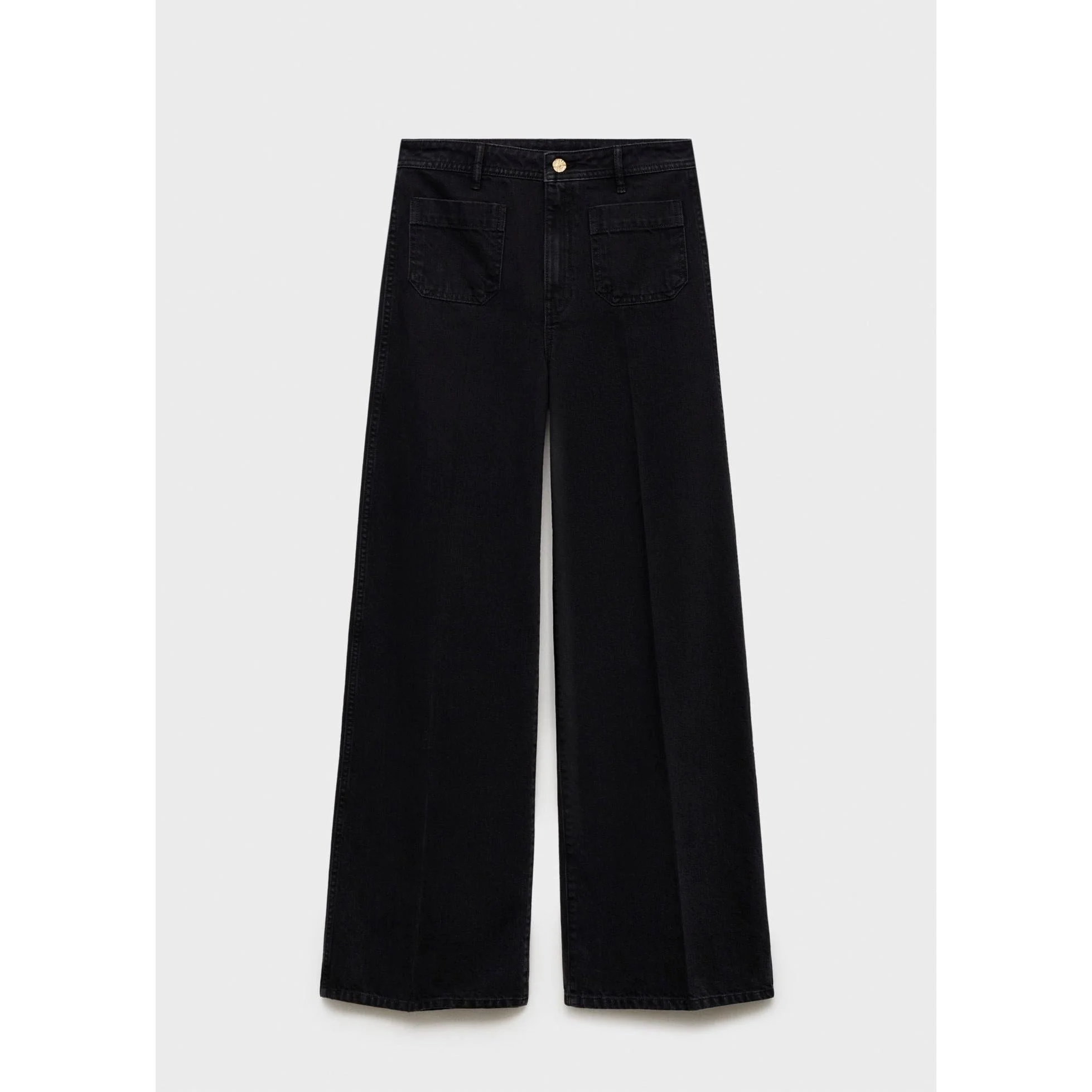 Jean Wideleg Poches - Black Denim - Image 2