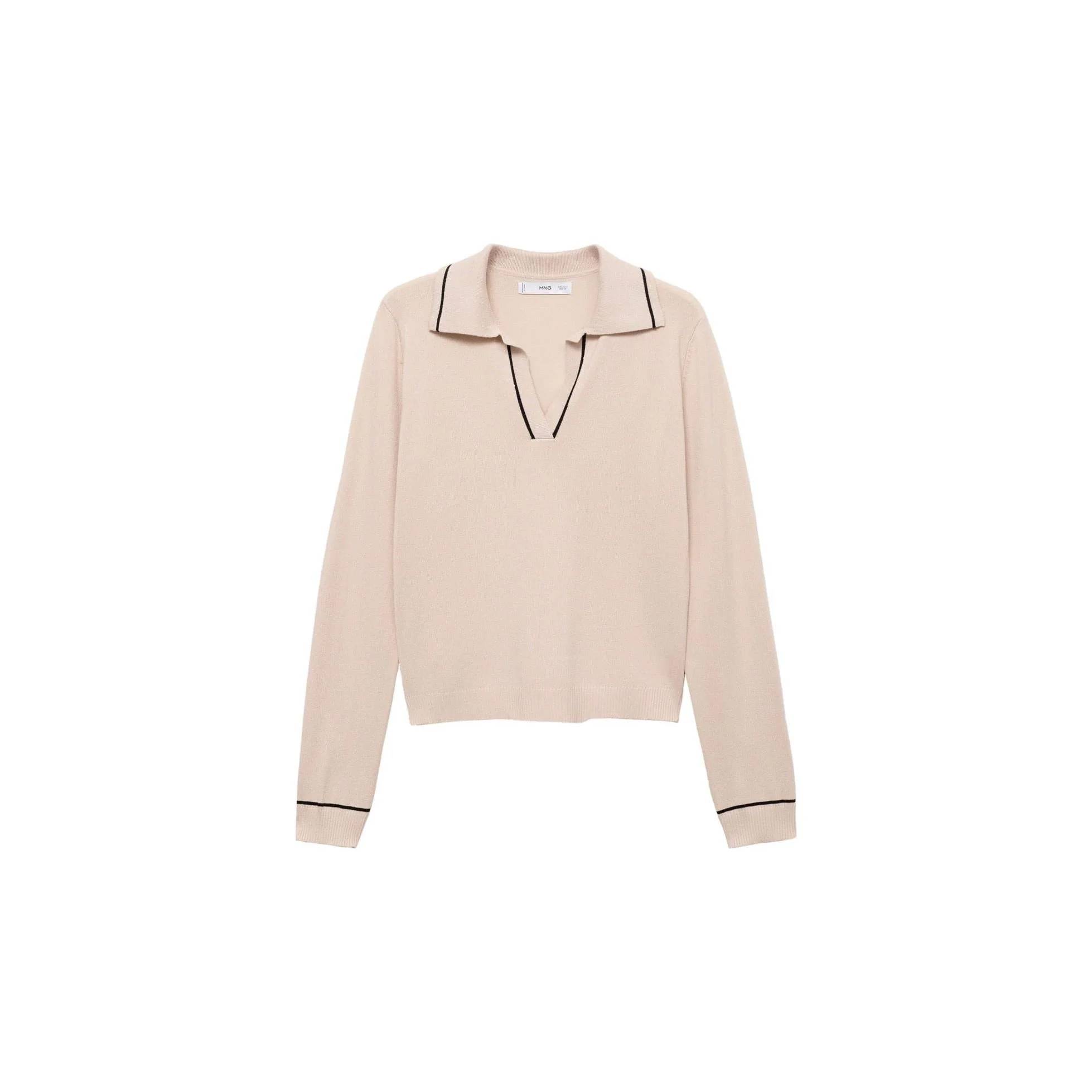 Pull Revers Contrastés Liserés - Light/Pastel Grey - Image 3