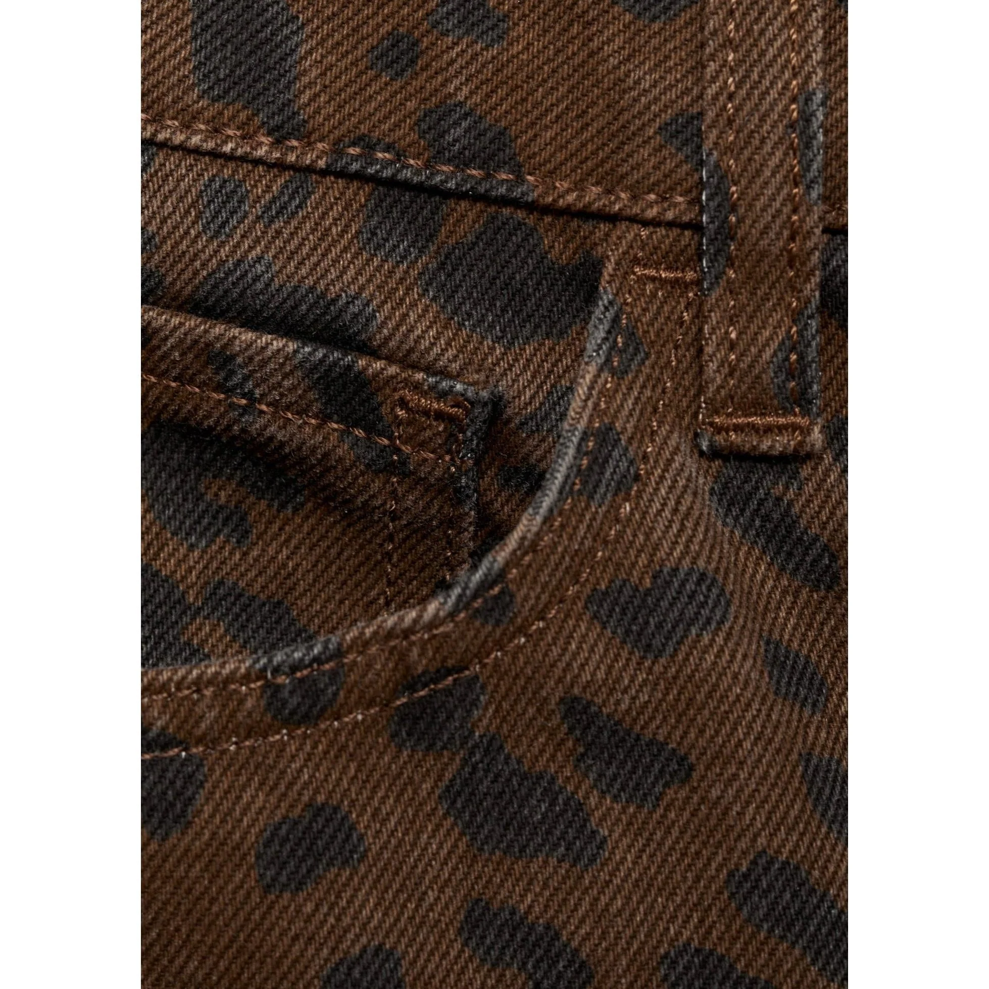 Jean Droit Léopard - Chocolate - Image 5